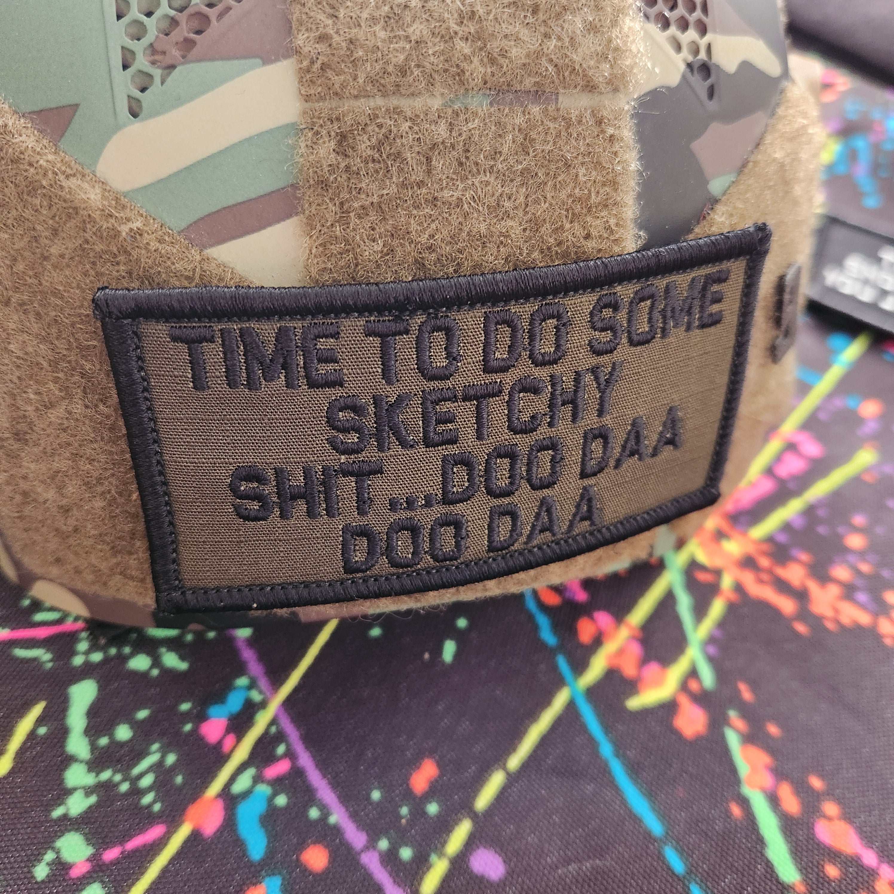 As Seen on Socials - Time To Do Some Sketchy Shit ... Doo Daa Doo Daa - 2x4 Patch - Multiple Variants