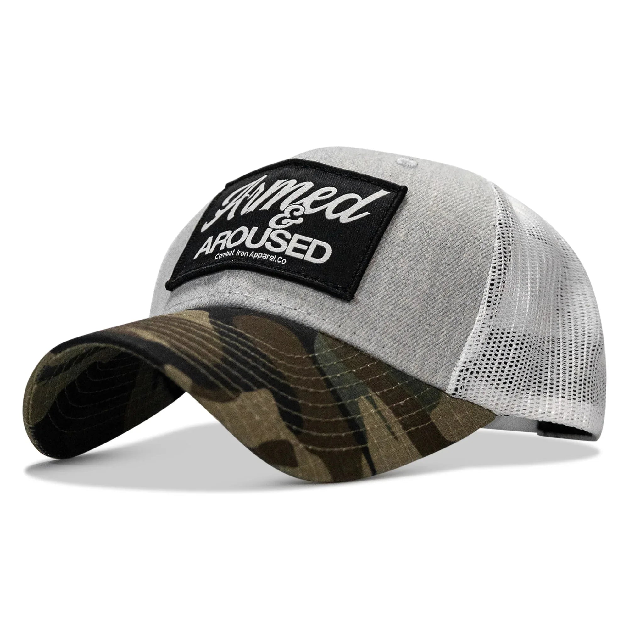 Armed & Aroused Patch Snapback Hat - Combat Iron Apparel Co.