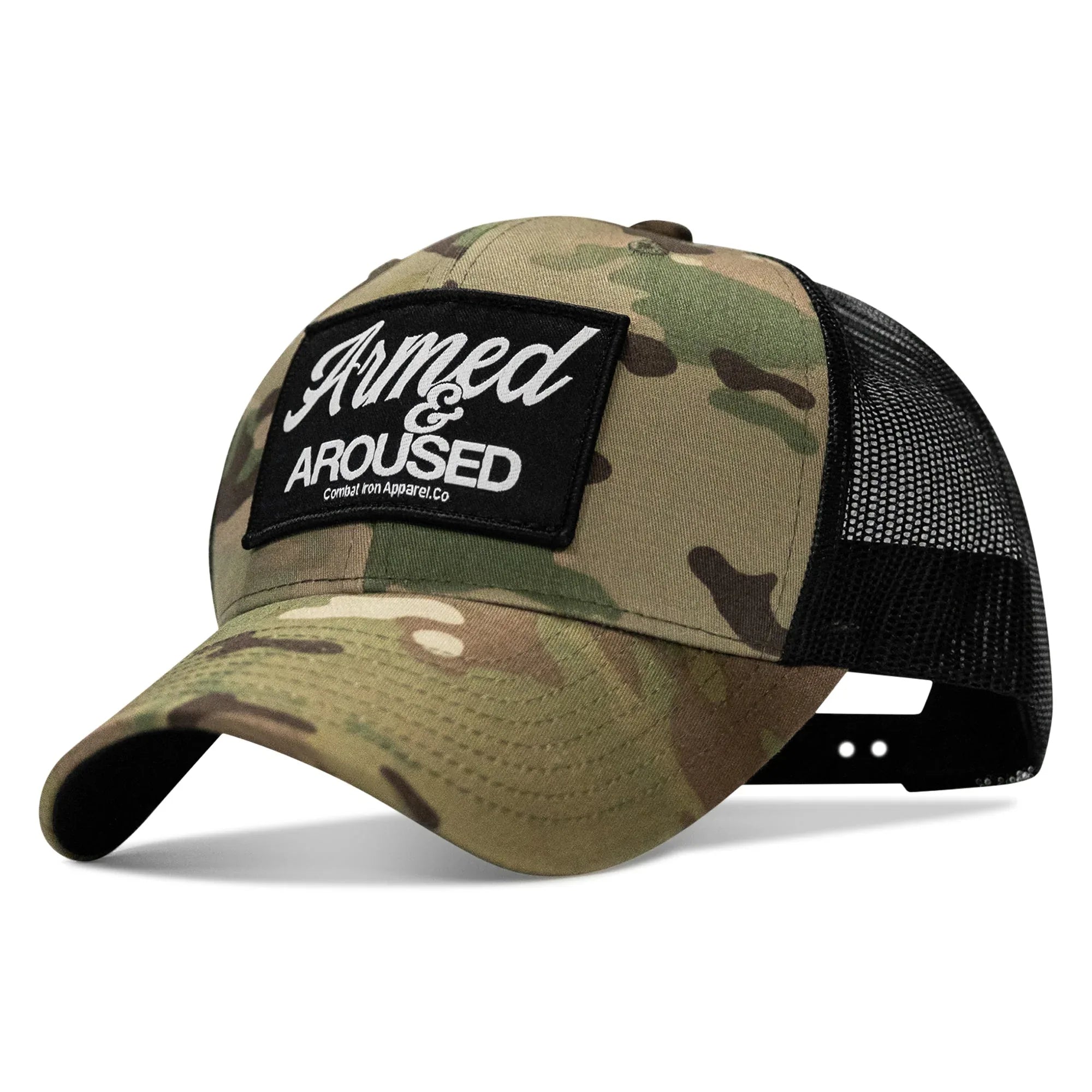 Armed & Aroused Patch Snapback Hat - Combat Iron Apparel Co.