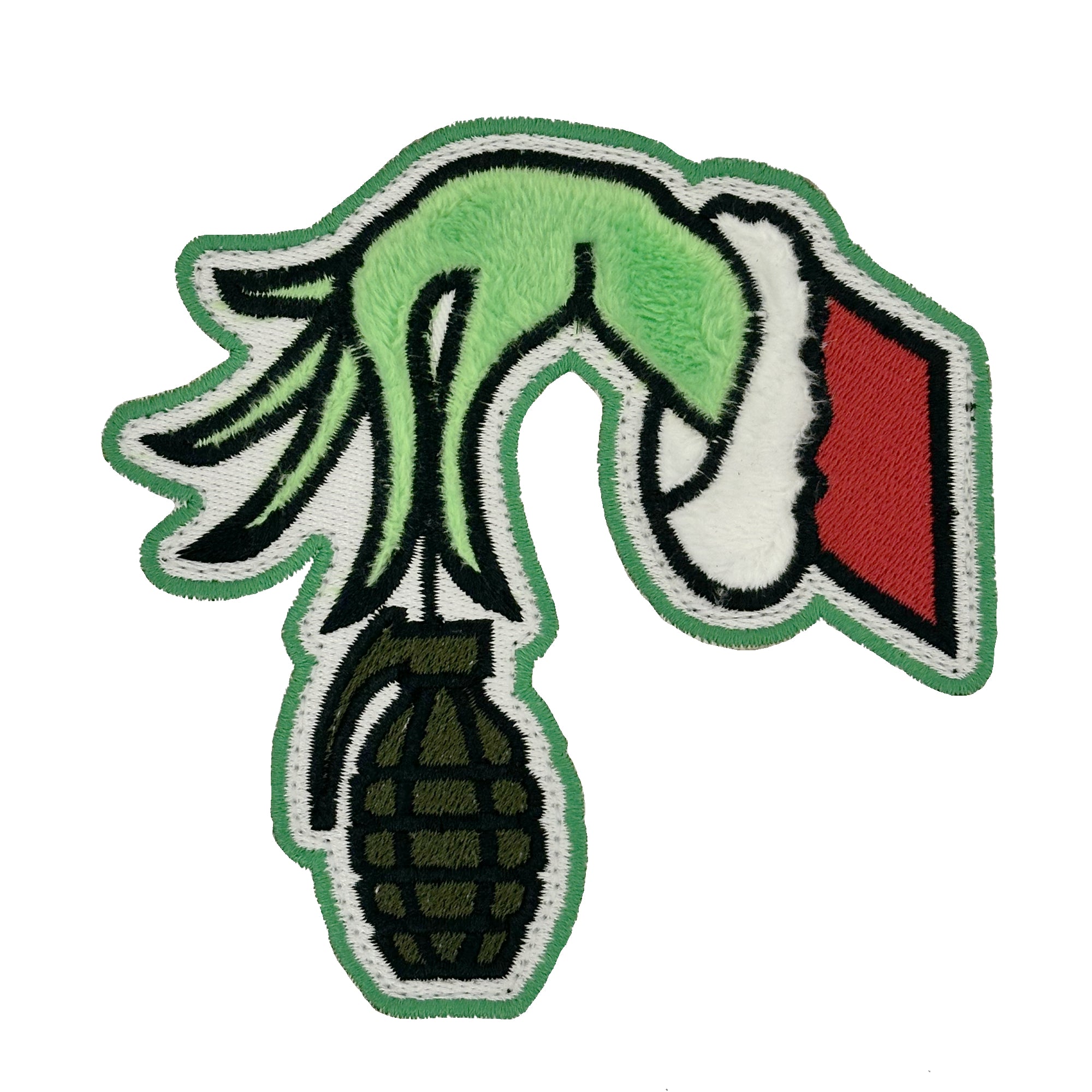 The "Grunch" Grenade - Fuzzy - Embroidered Patch - 4.25 inch