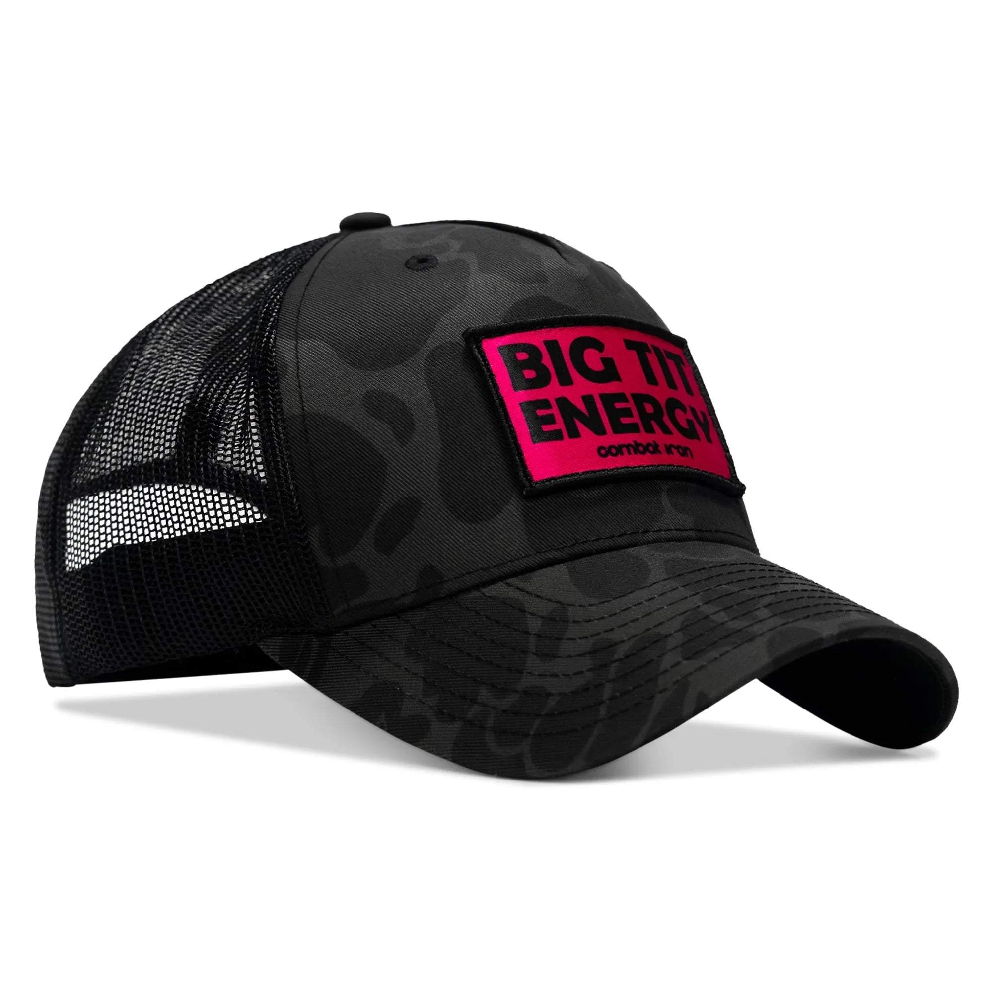 Big Tit Energy Pink Patch Snapback Hat - Combat Iron Apparel Co.