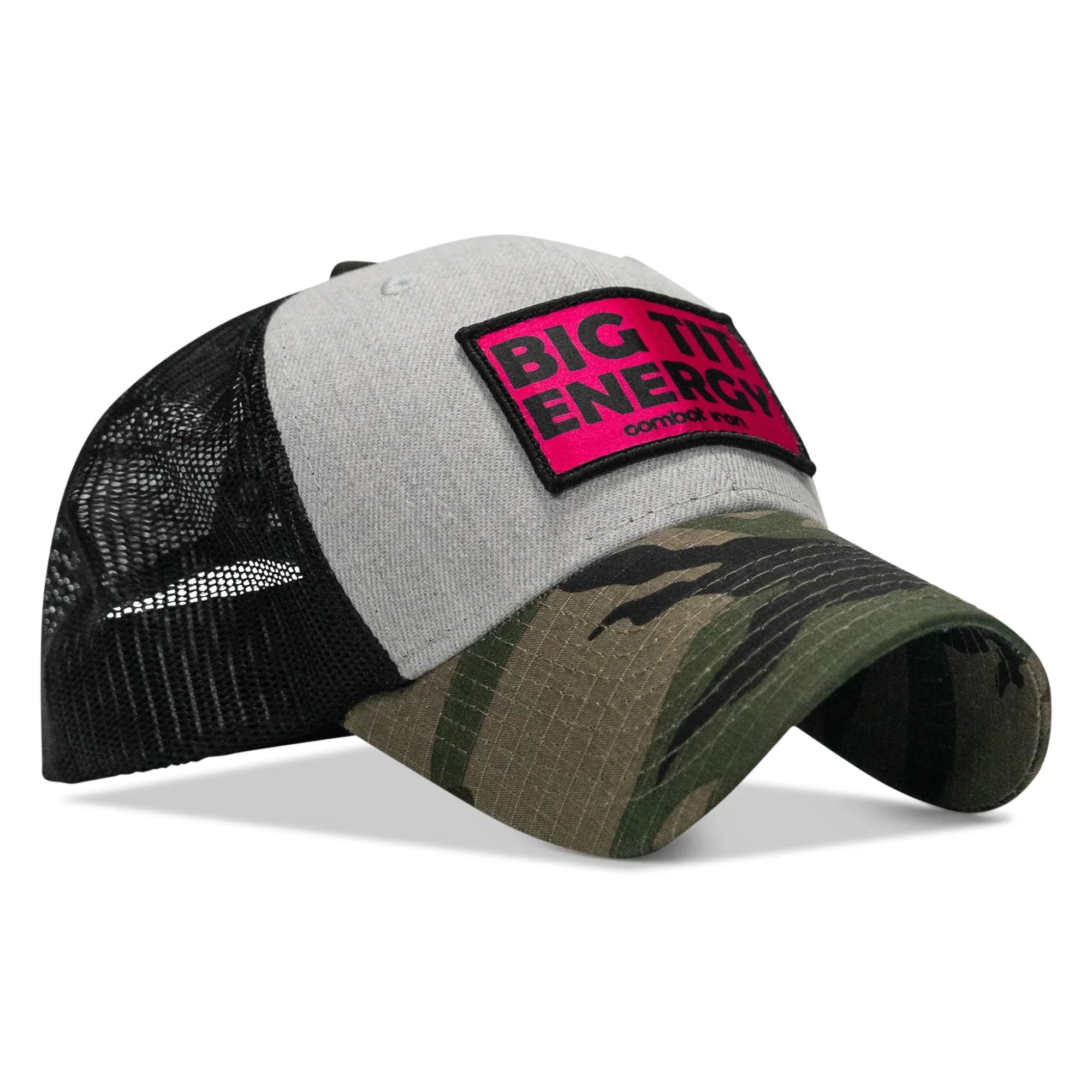 Big Tit Energy Pink Patch Snapback Hat - Combat Iron Apparel Co.