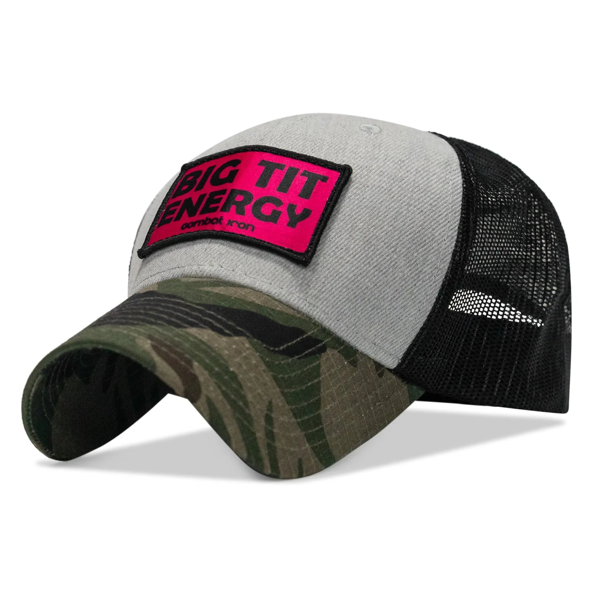 Big Tit Energy Pink Patch Snapback Hat - Combat Iron Apparel Co.