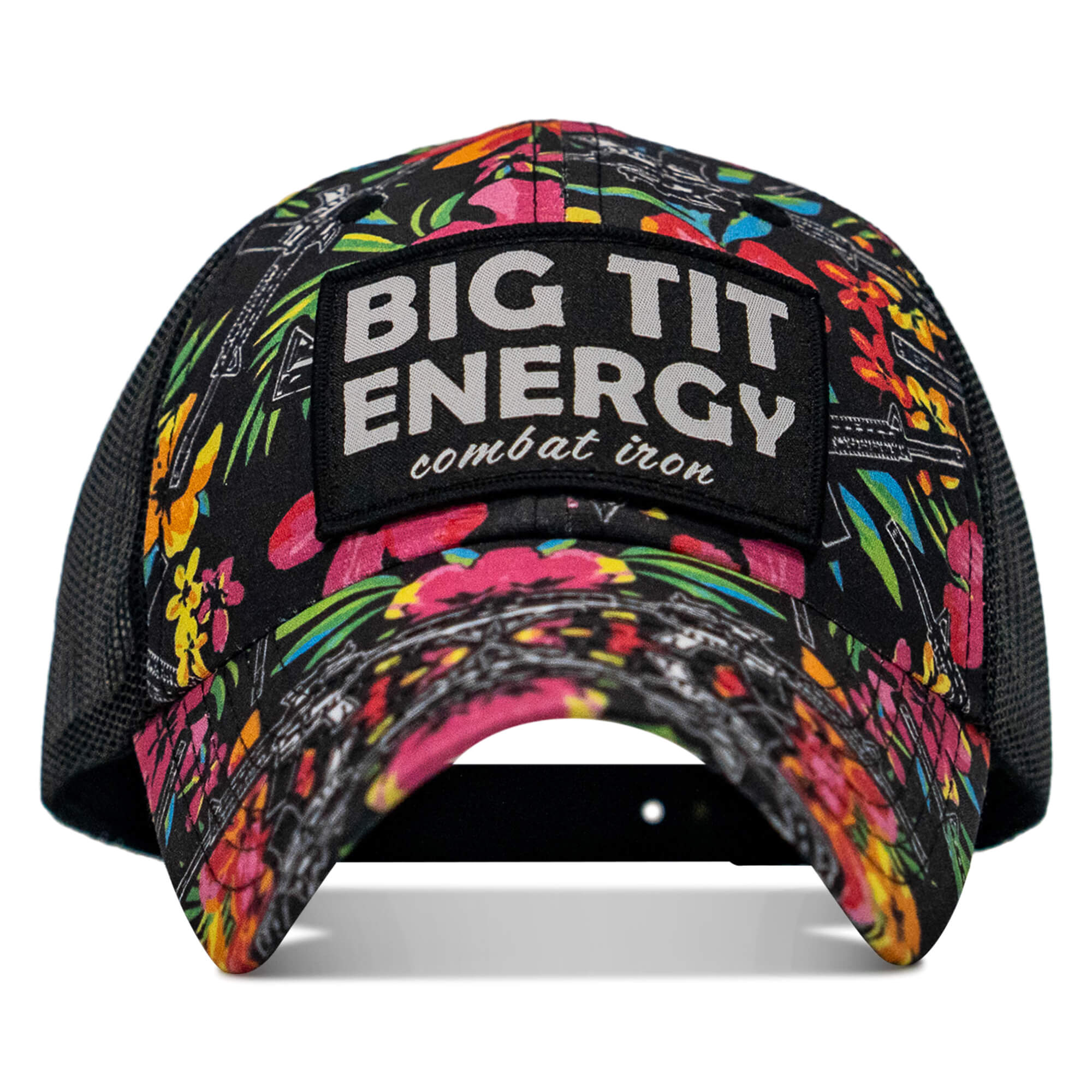 Big Tit Energy Patch Ripstop Mesh Snapback Hat - Combat Iron Apparel Co.