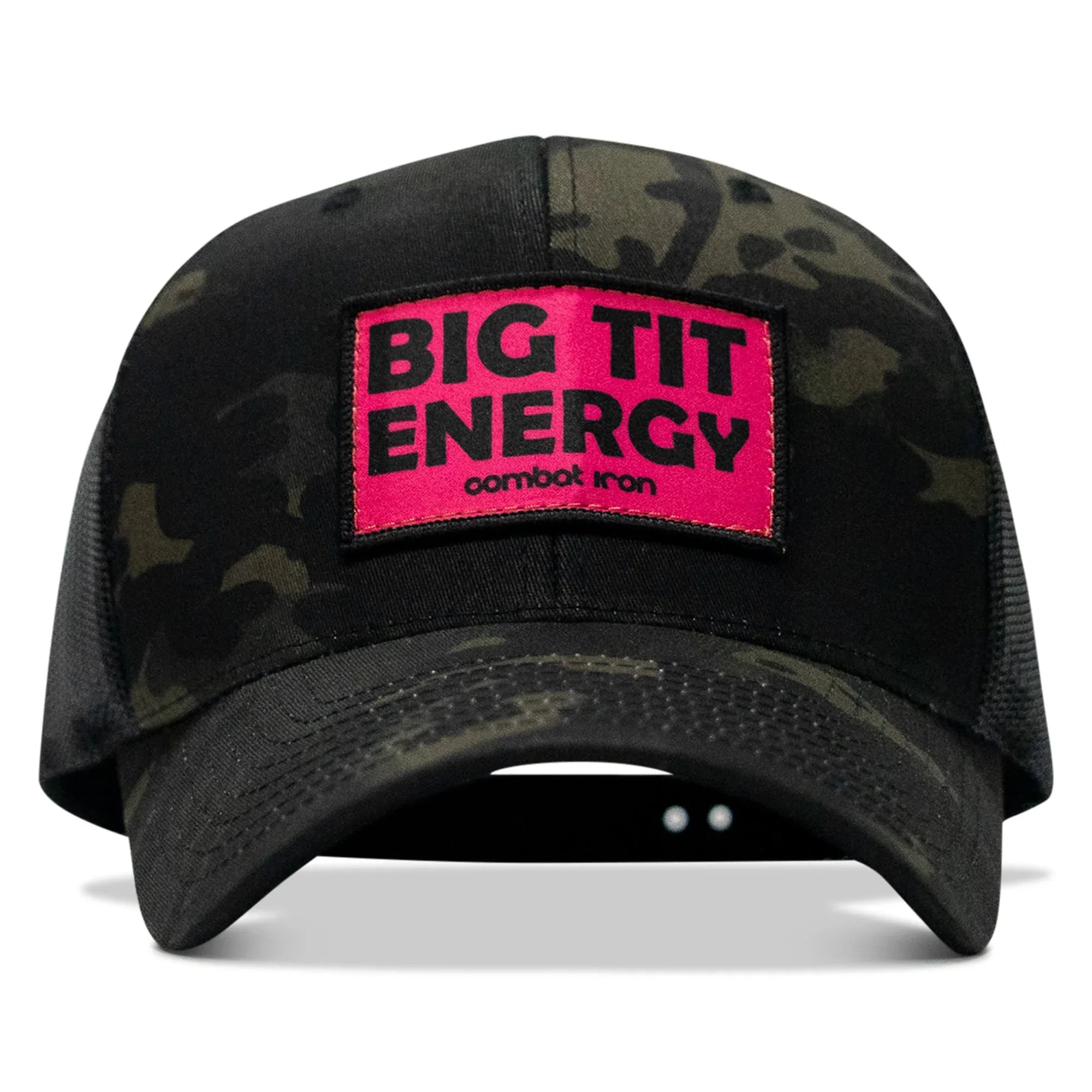 Big Tit Energy Pink Patch Snapback Hat - Combat Iron Apparel Co.
