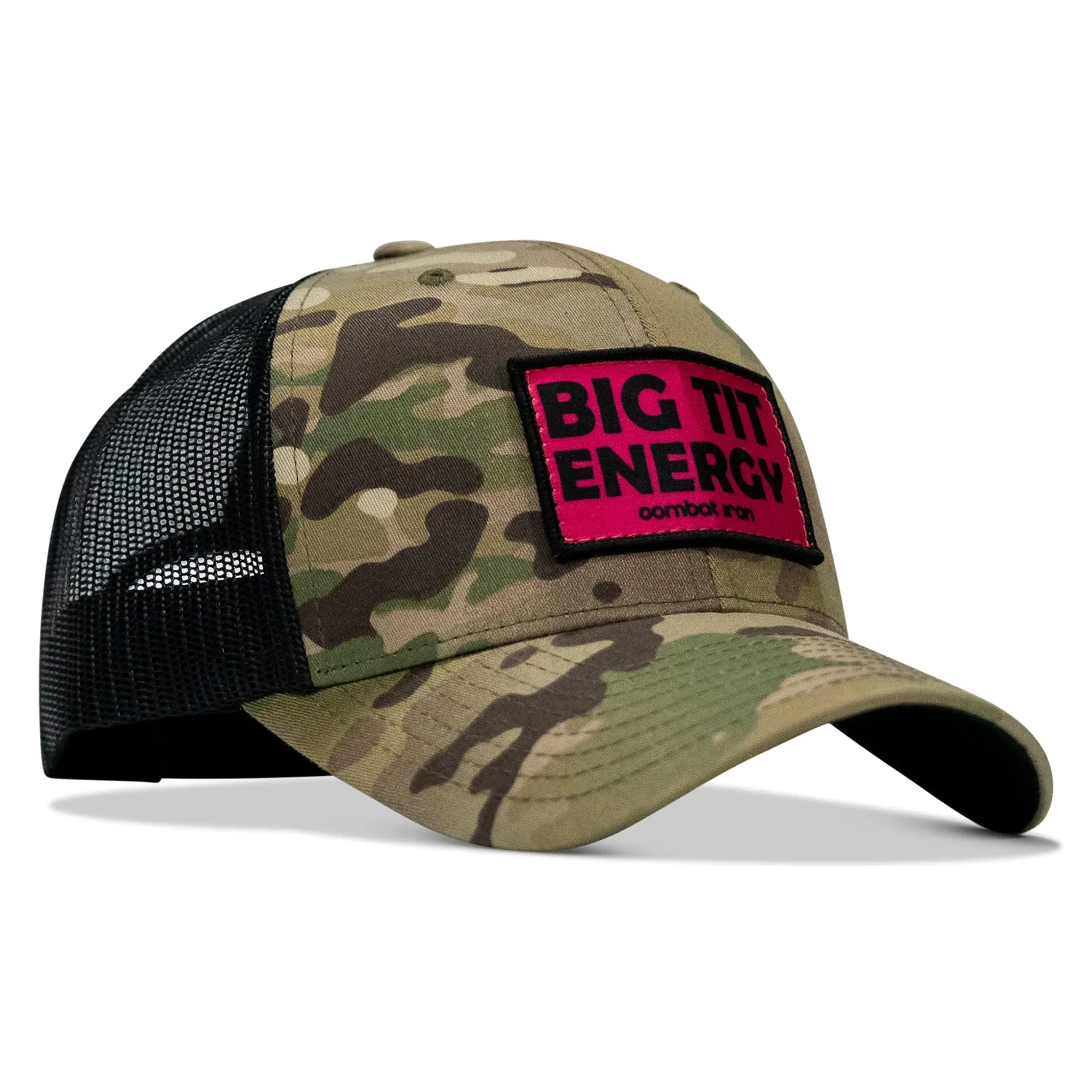 Big Tit Energy Pink Patch Snapback Hat - Combat Iron Apparel Co.