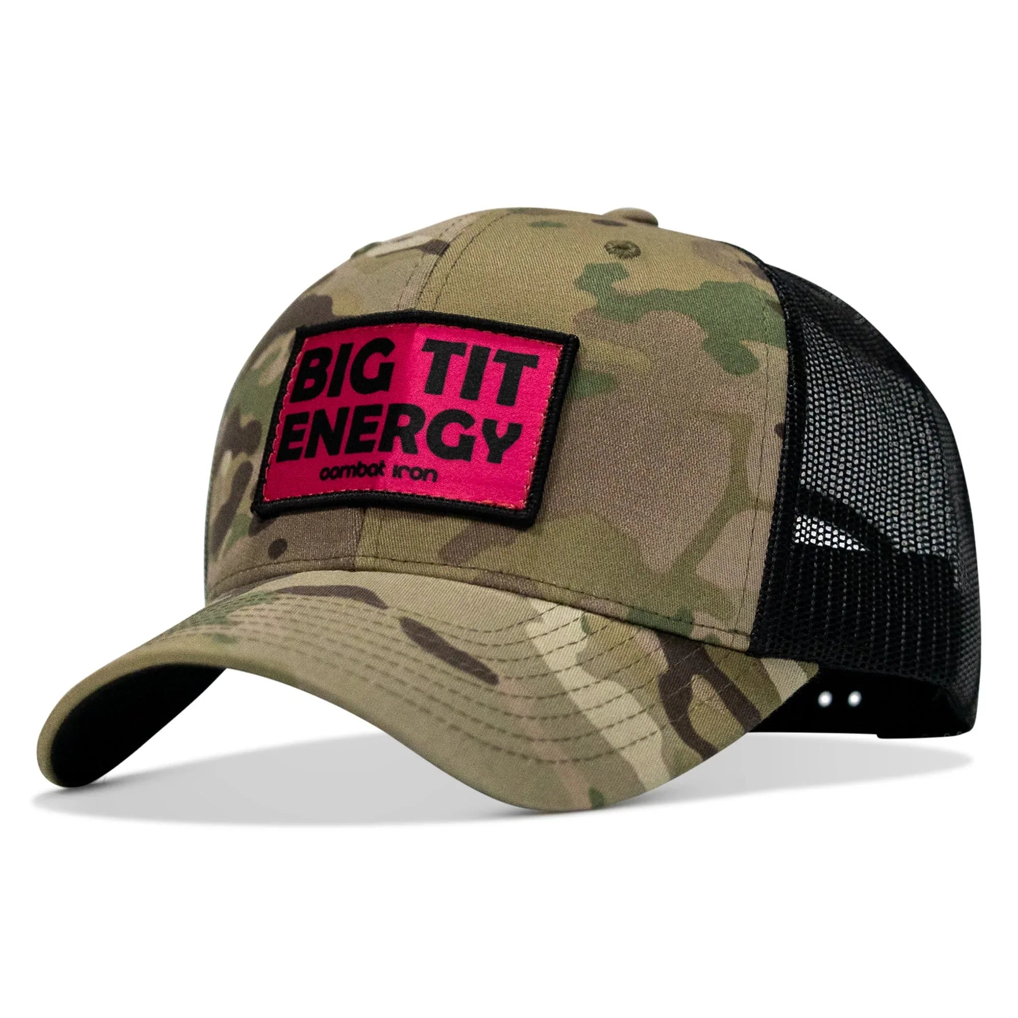 Big Tit Energy Pink Patch Snapback Hat - Combat Iron Apparel Co.