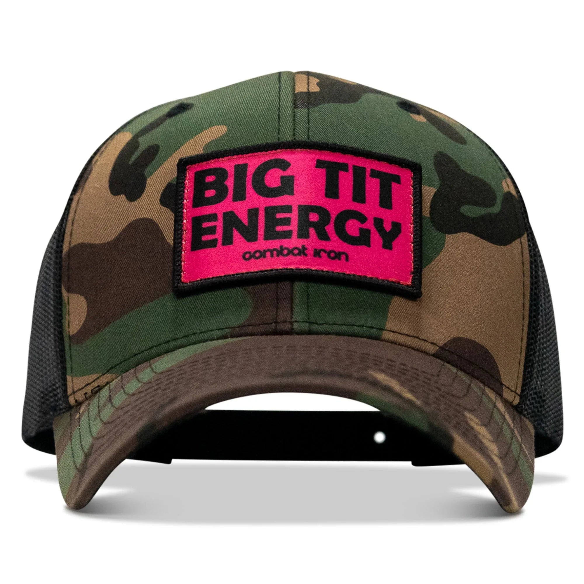 Big Tit Energy Pink Patch Snapback Hat - Combat Iron Apparel Co.