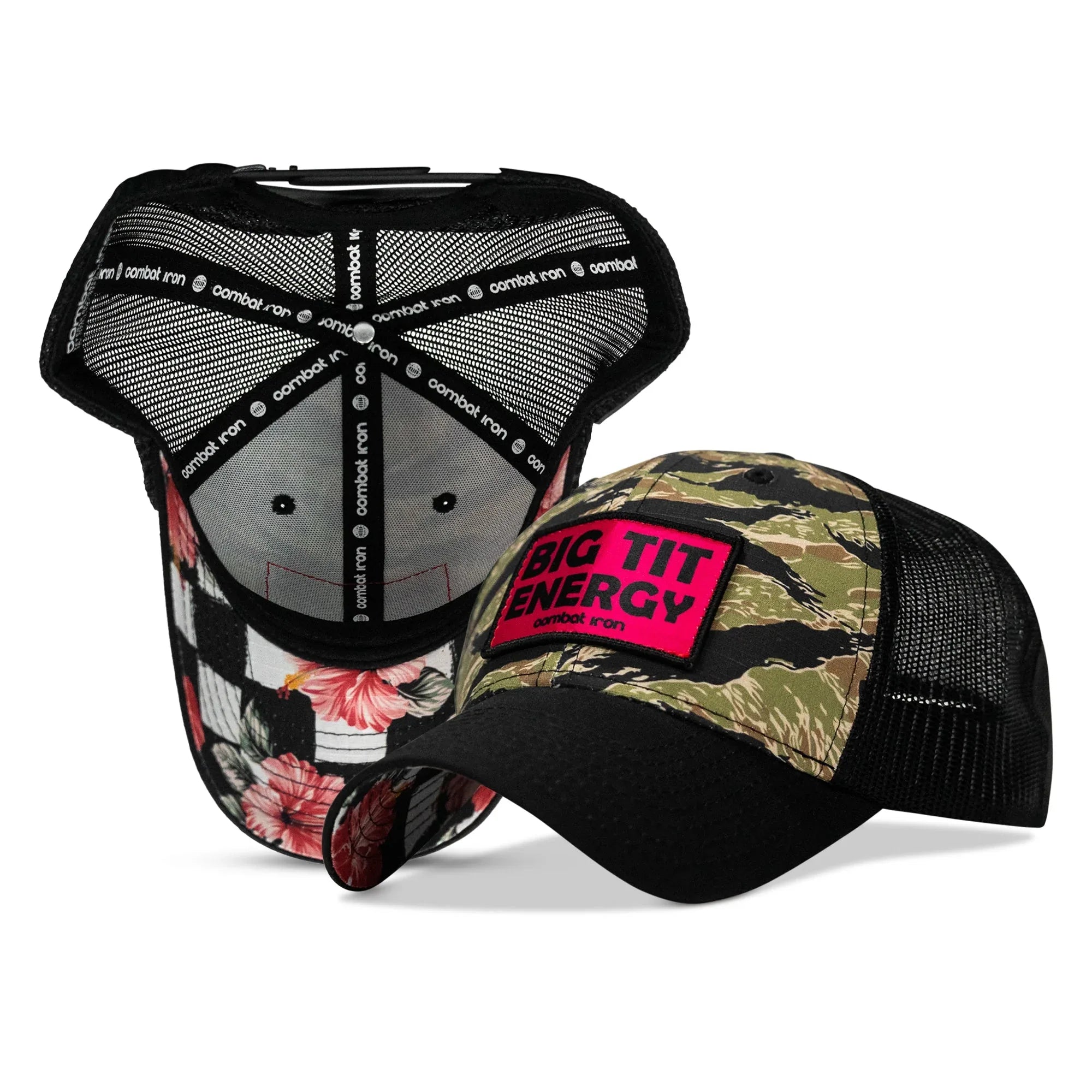 Big Tit Energy Pink Patch - Original Ripstop Snapback Hat - Combat Iron Apparel Co.