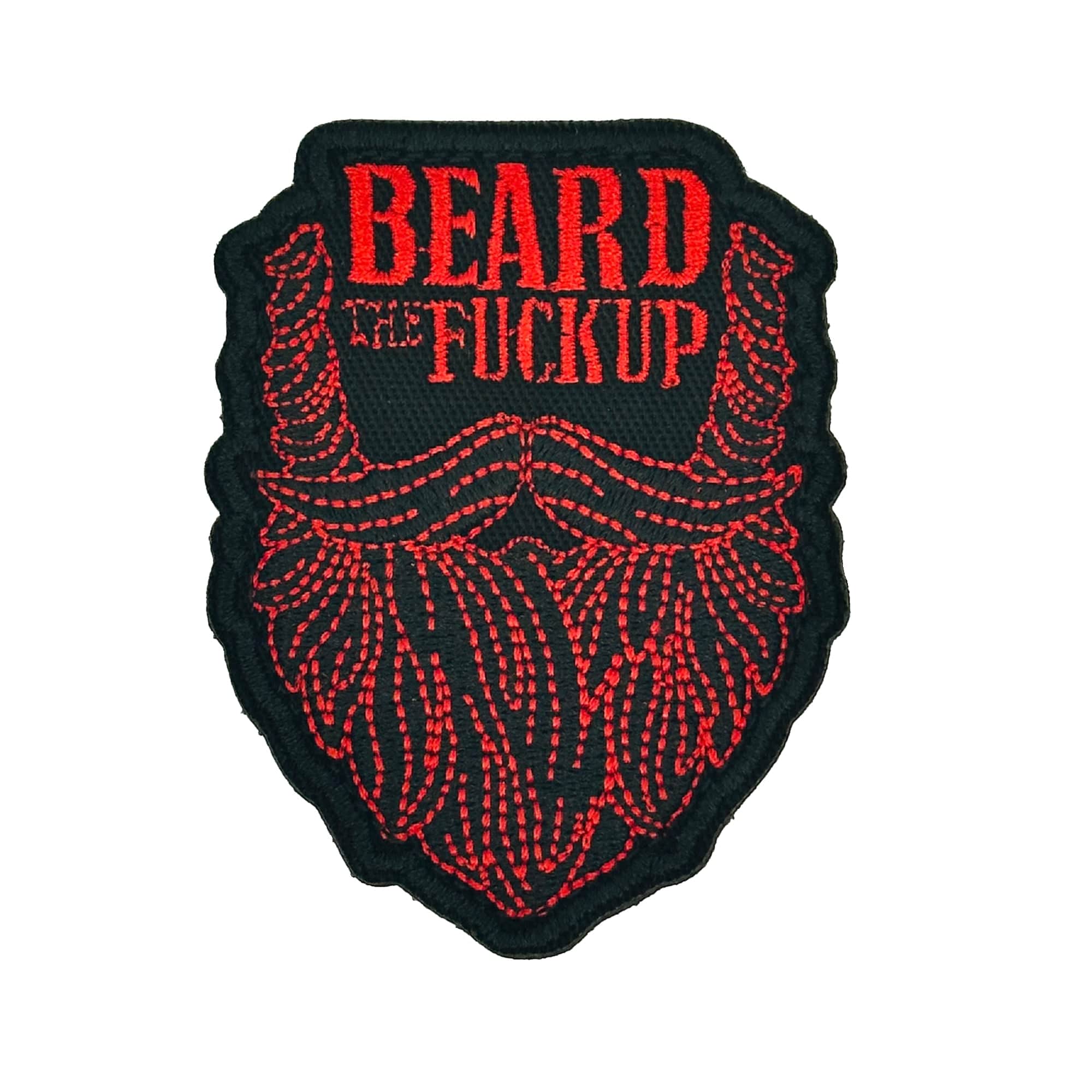 Tactical Gear Junkie Patches Black w/Red Beard the Fuck Up - 3" Laser Cut Patch