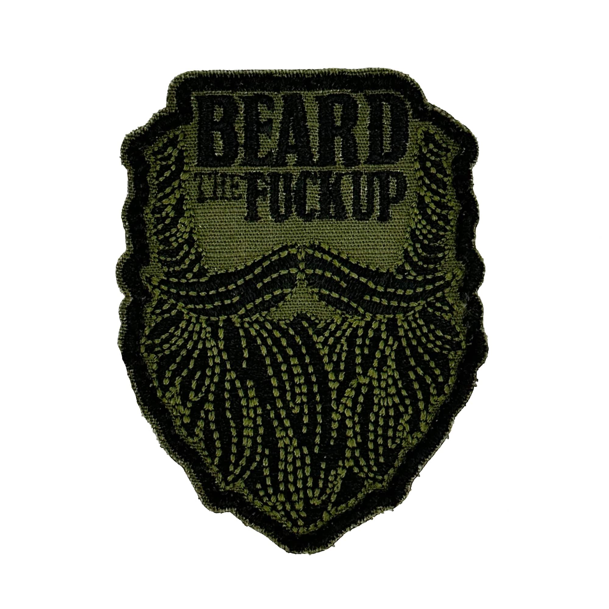 Tactical Gear Junkie Patches Olive Drab Beard the Fuck Up - 3" Laser Cut Patch