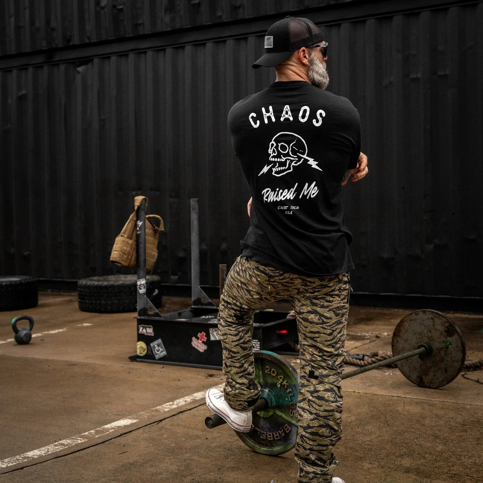 Chaos Raised Me Men's T-Shirt - Combat Iron Apparel Co.