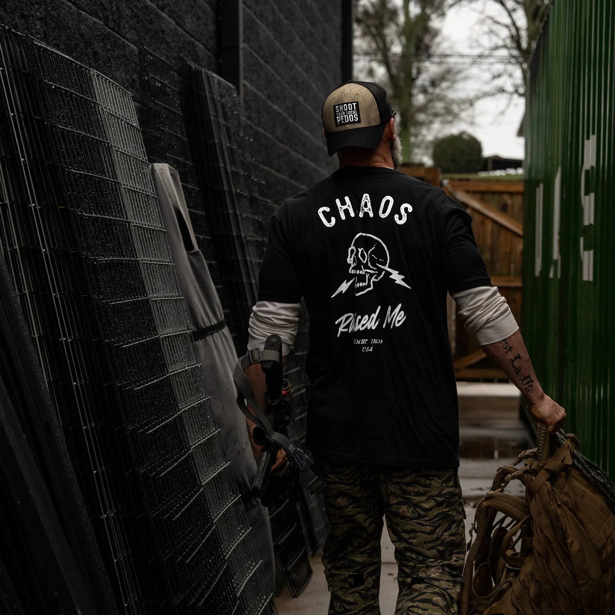 Chaos Raised Me Men's T-Shirt - Combat Iron Apparel Co.