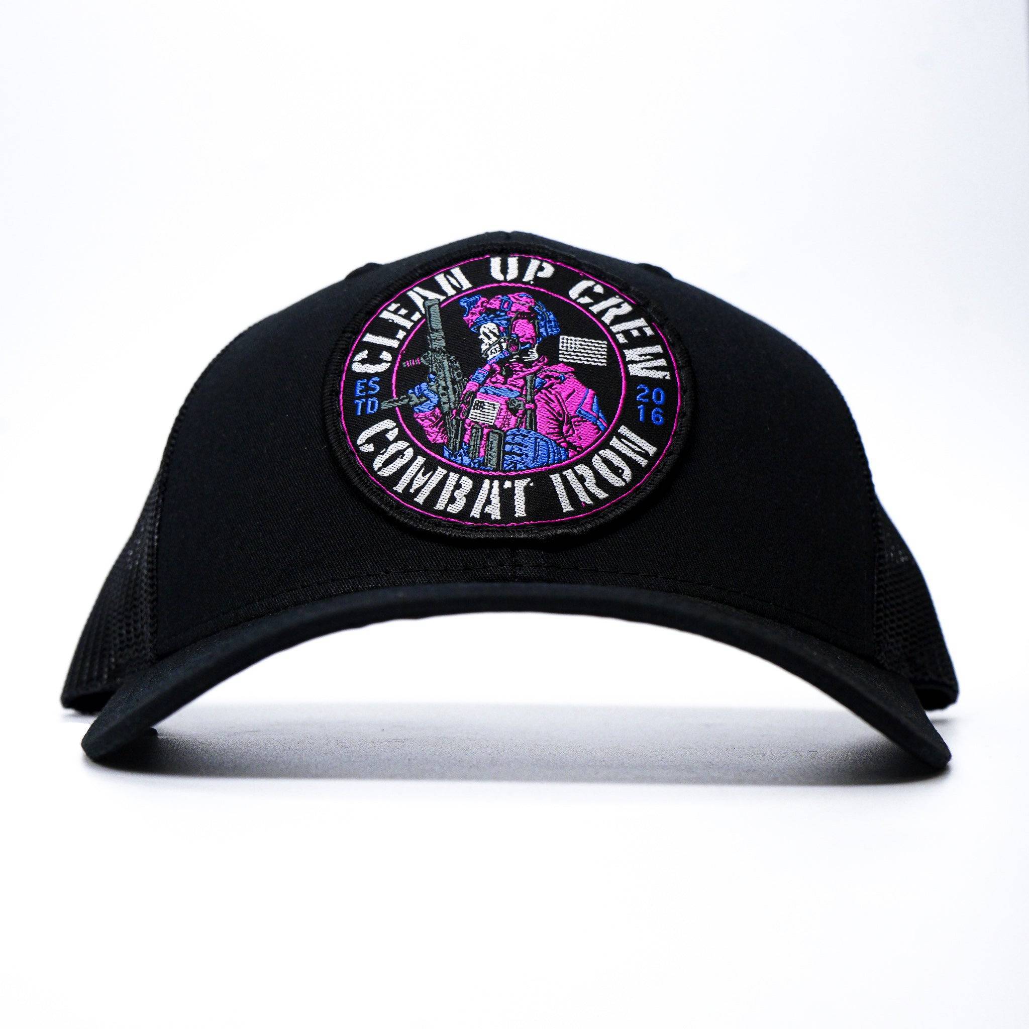 Clean Up Crew Miami Patch Mid-Profile Mesh Snapback Hat - Combat Iron Apparel Co.