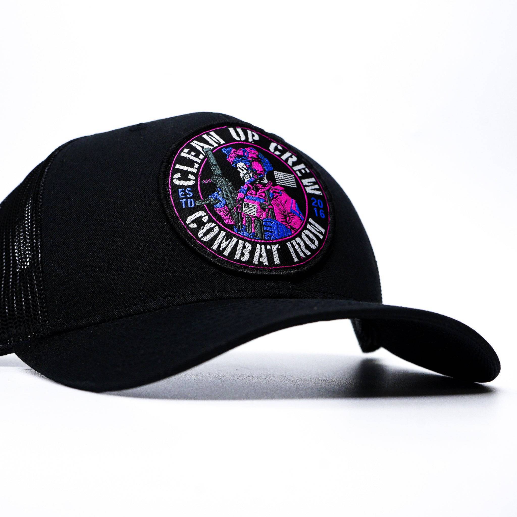 Clean Up Crew Miami Patch Mid-Profile Mesh Snapback Hat - Combat Iron Apparel Co.