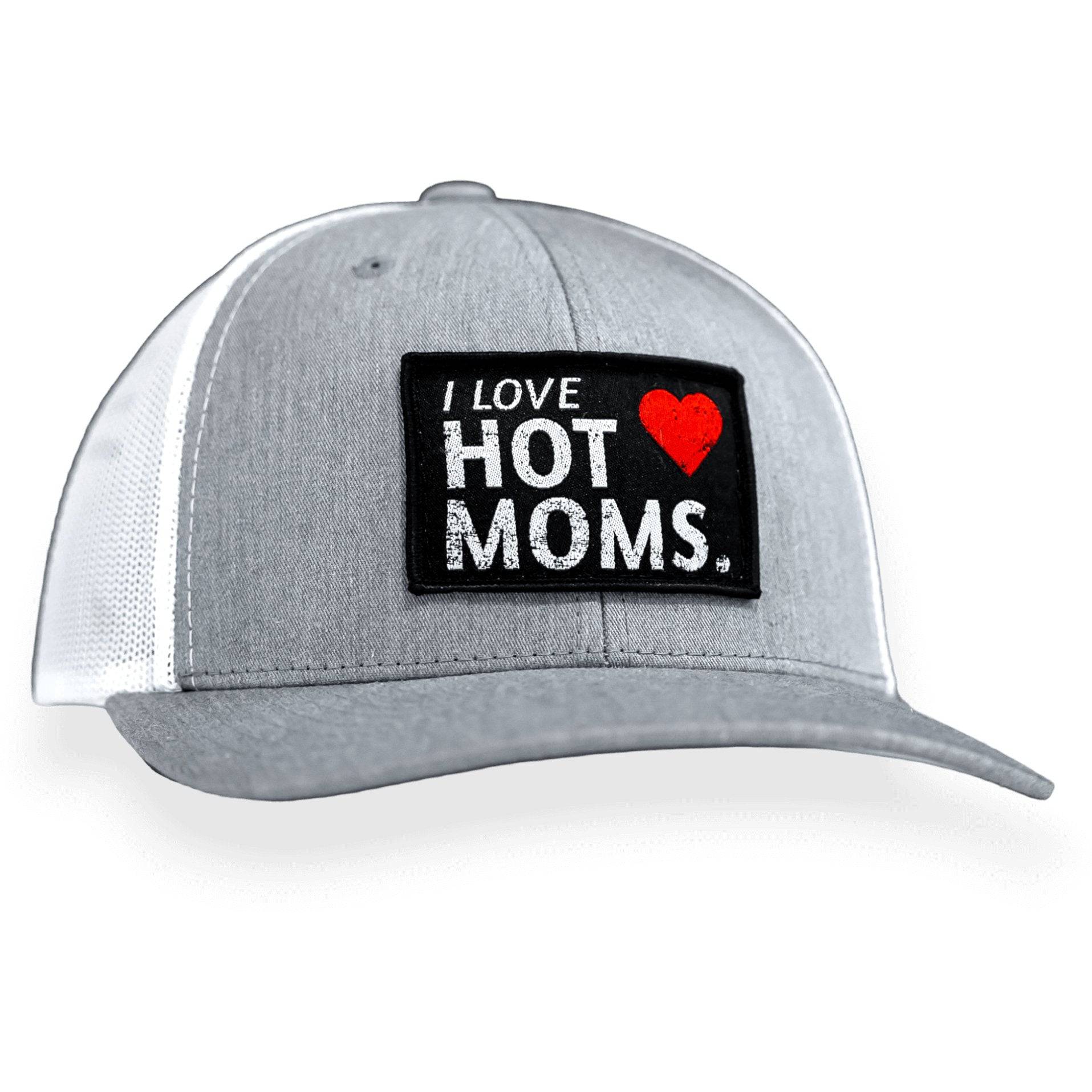 I Love Hot Mom's Patch Snapback Hat - Combat Iron Apparel Co.