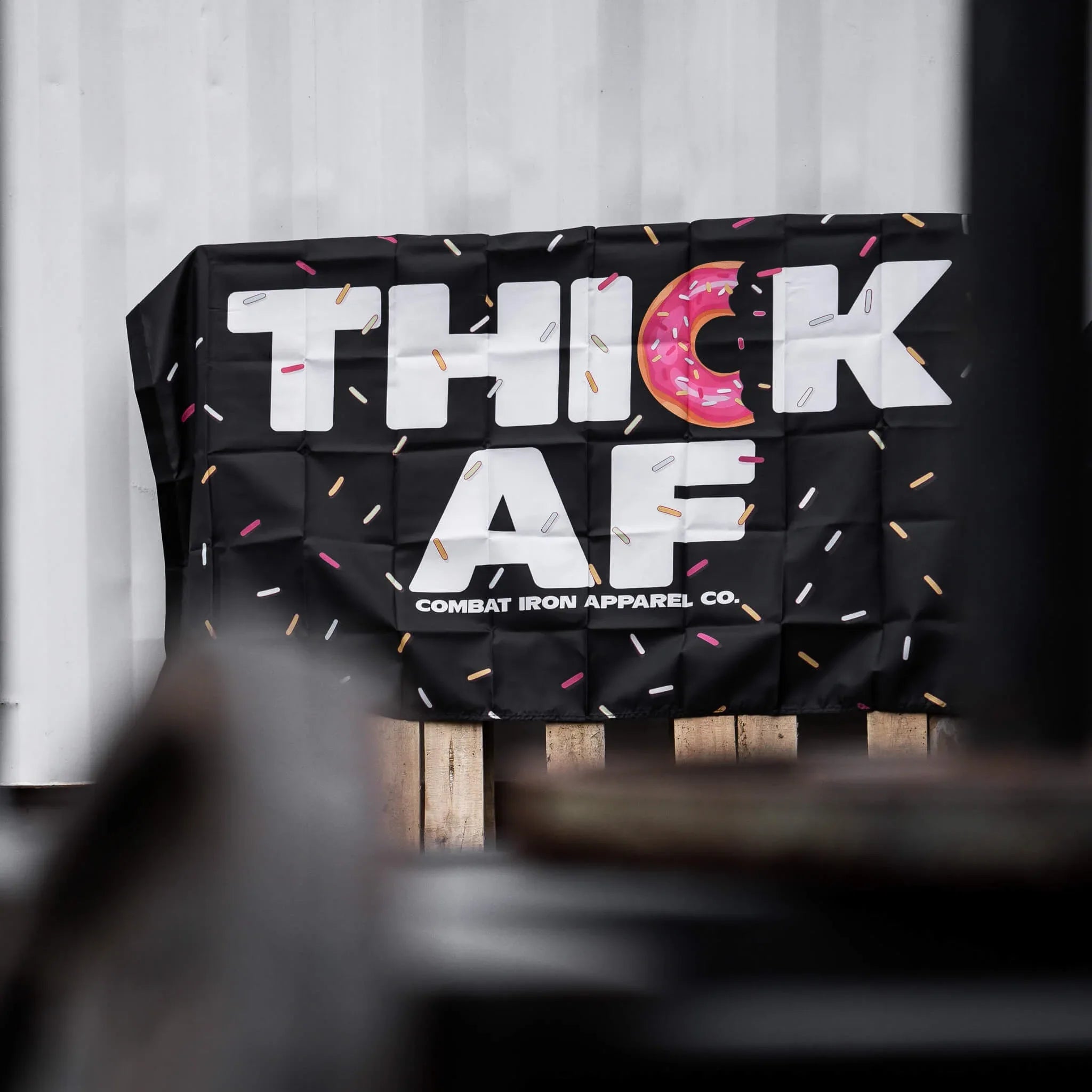Thick AF Donut Edition 3' X 5' Wall Flag - Combat Iron Apparel Co.