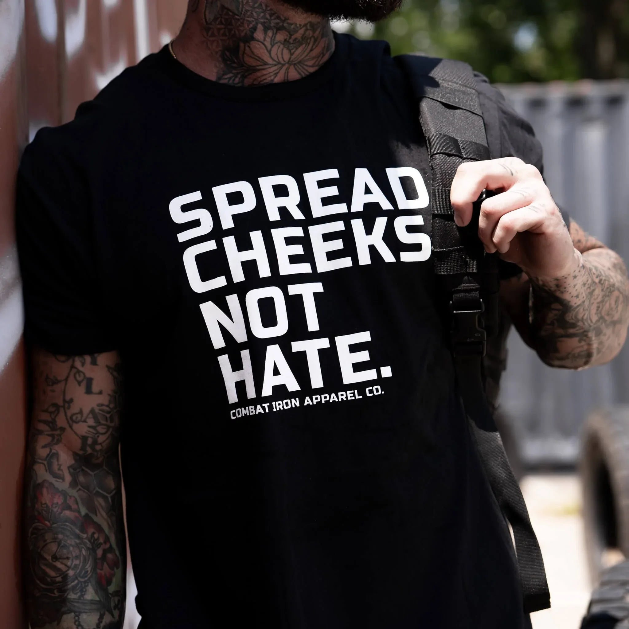 Spread Cheeks. Not Hate. Men's T-Shirt - Combat Iron Apparel Co.