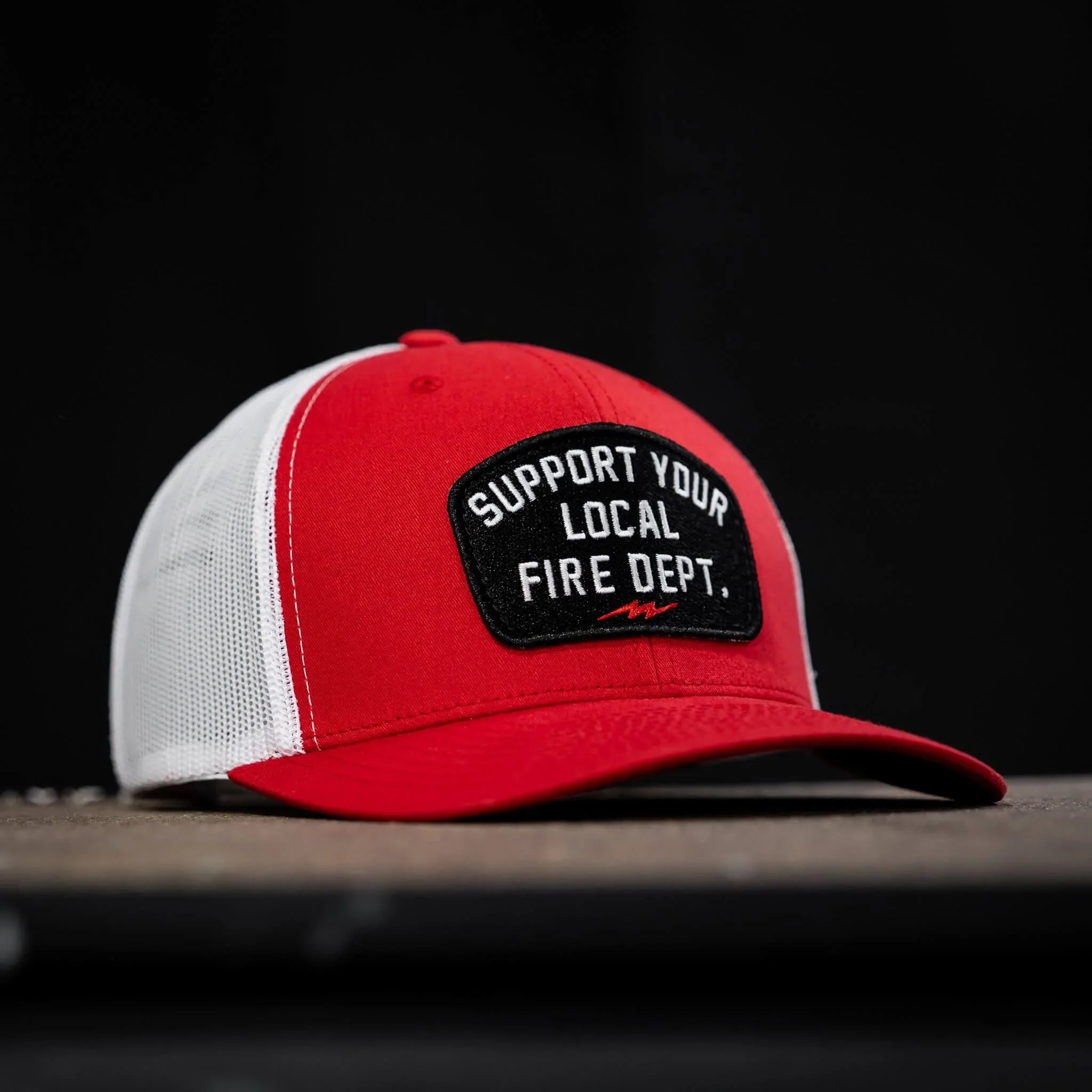 Support Your Local Fire Dept. Patch Snapback Hat - Combat Iron Apparel Co.
