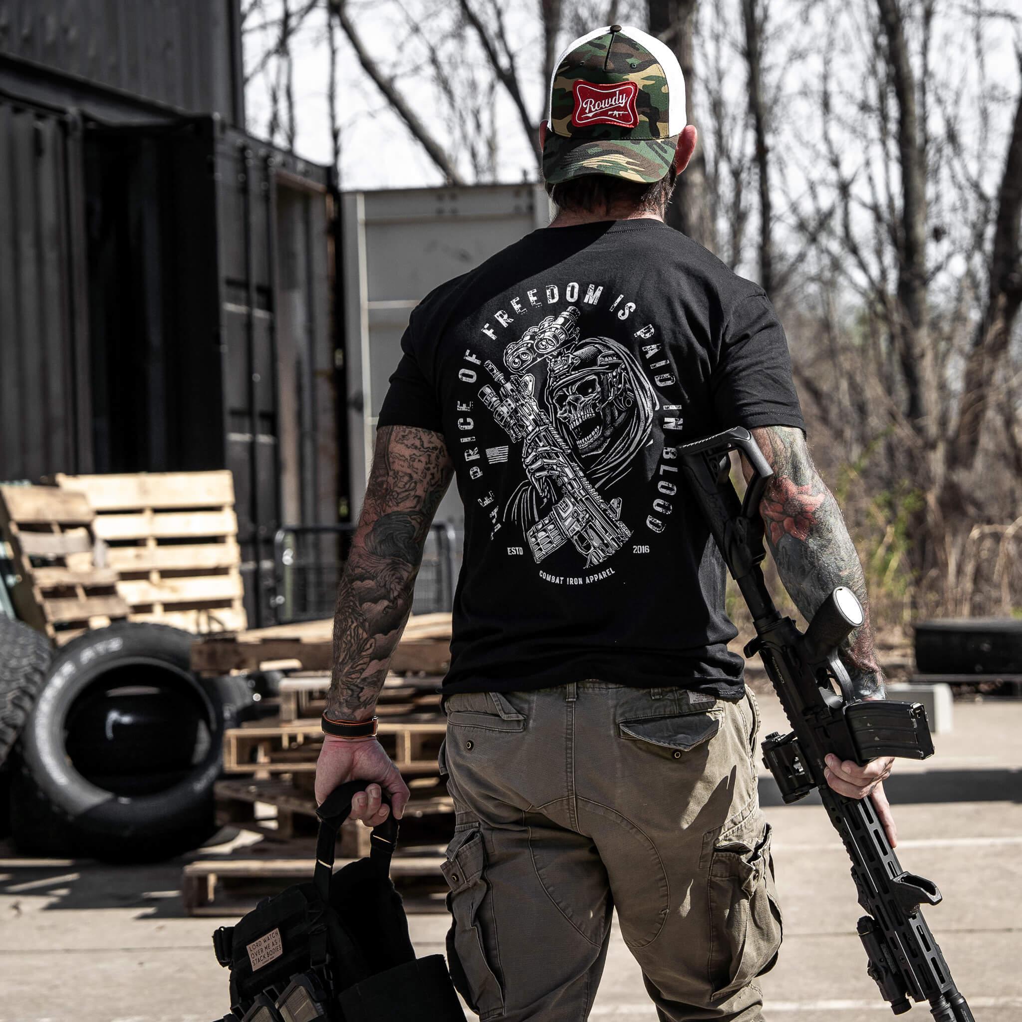 The Price Of Freedom Men's T-Shirt - Combat Iron Apparel Co.