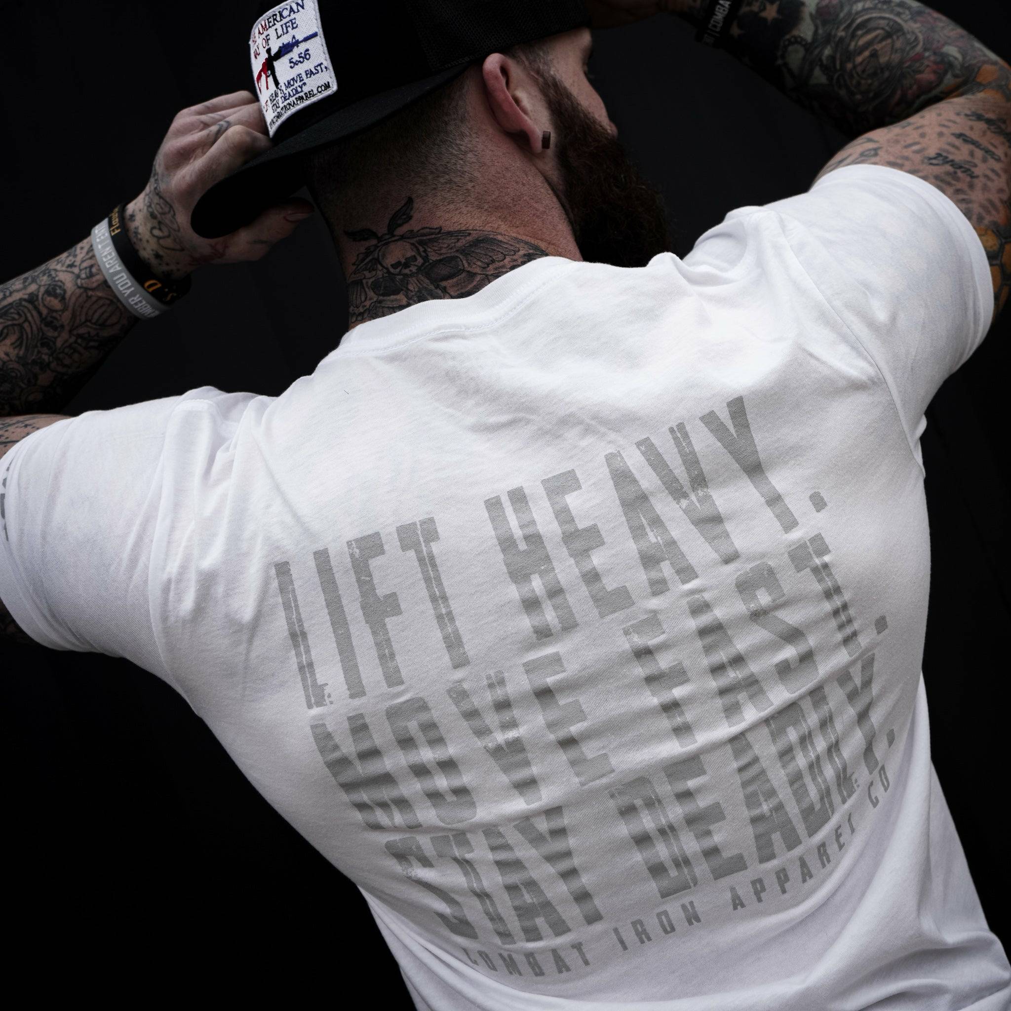Original Motto: Lift Heavy. Move Fast. Stay Deadly. Men's T-Shirt - Combat Iron Apparel Co.