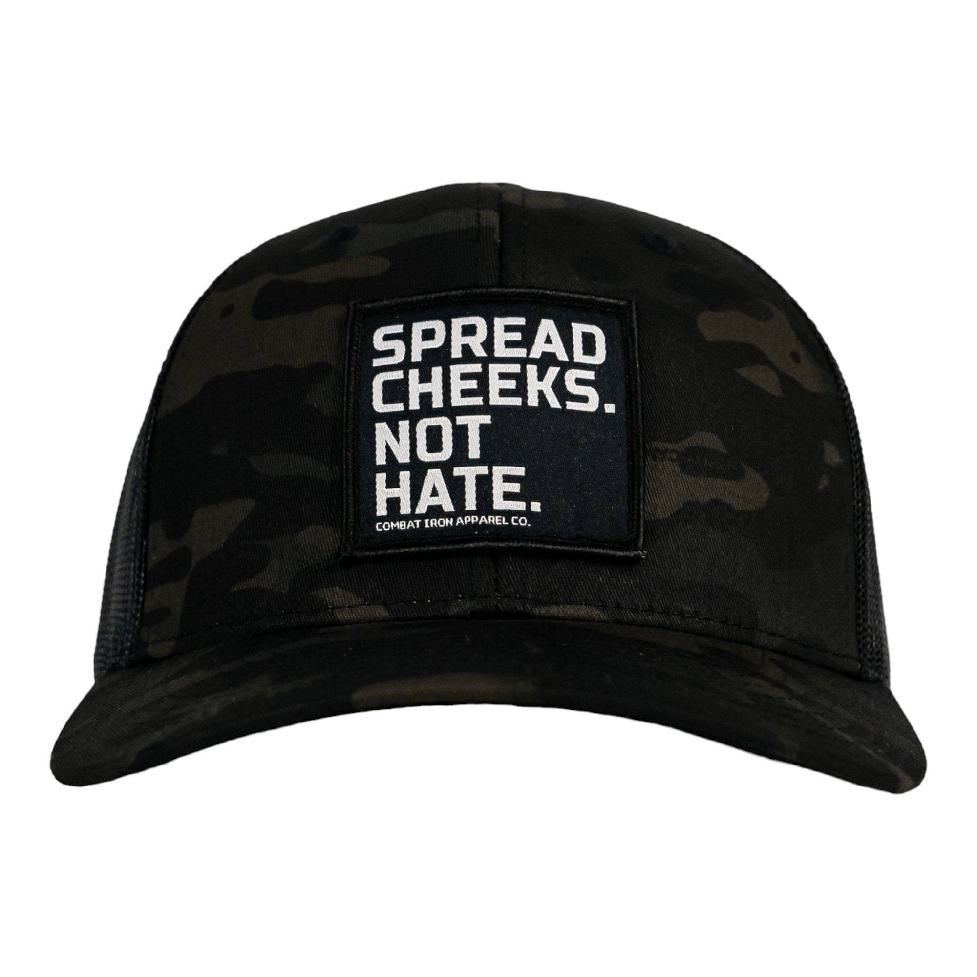 SPREAD CHEEKS. NOT HATE. Patch Snapback HAT - Combat Iron Apparel Co.