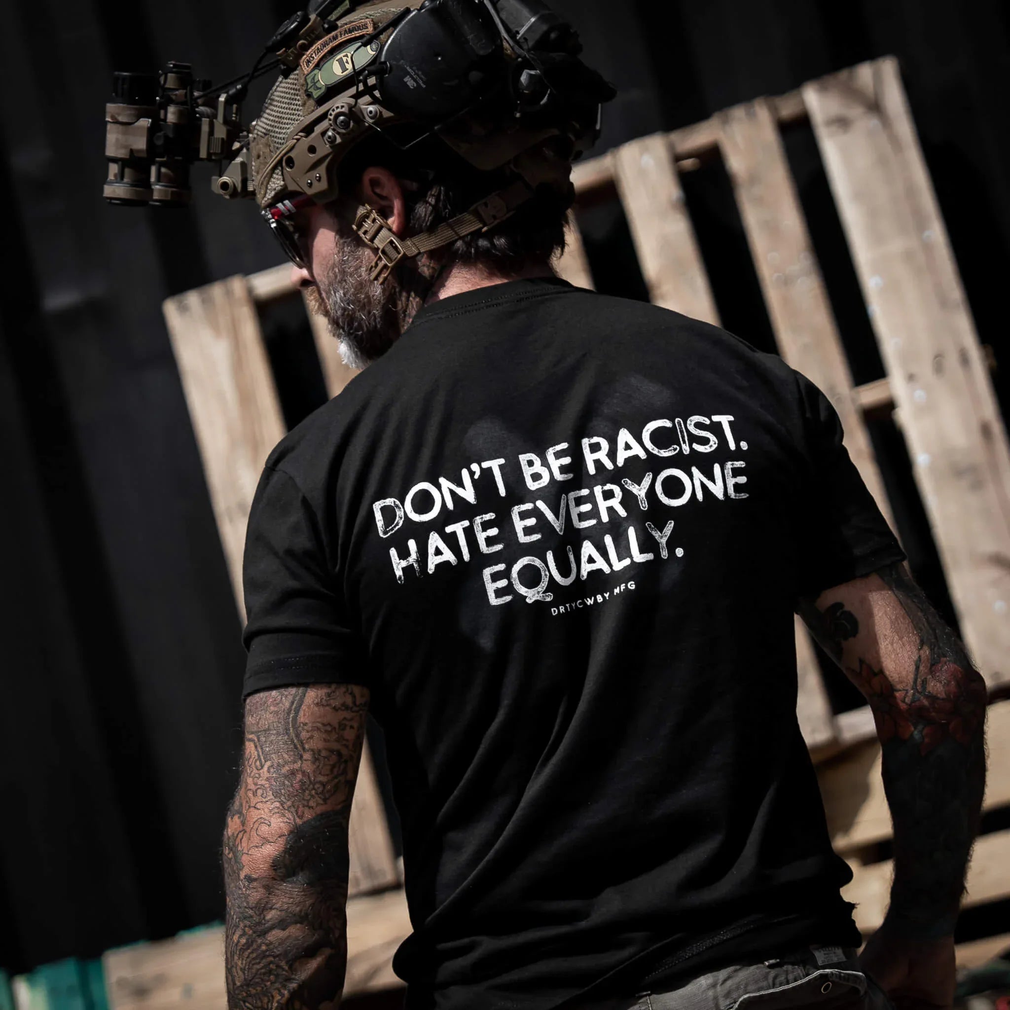 Don't Be Racist. Hate Everyone Equally Men's T-Shirt - Combat Iron Apparel Co.