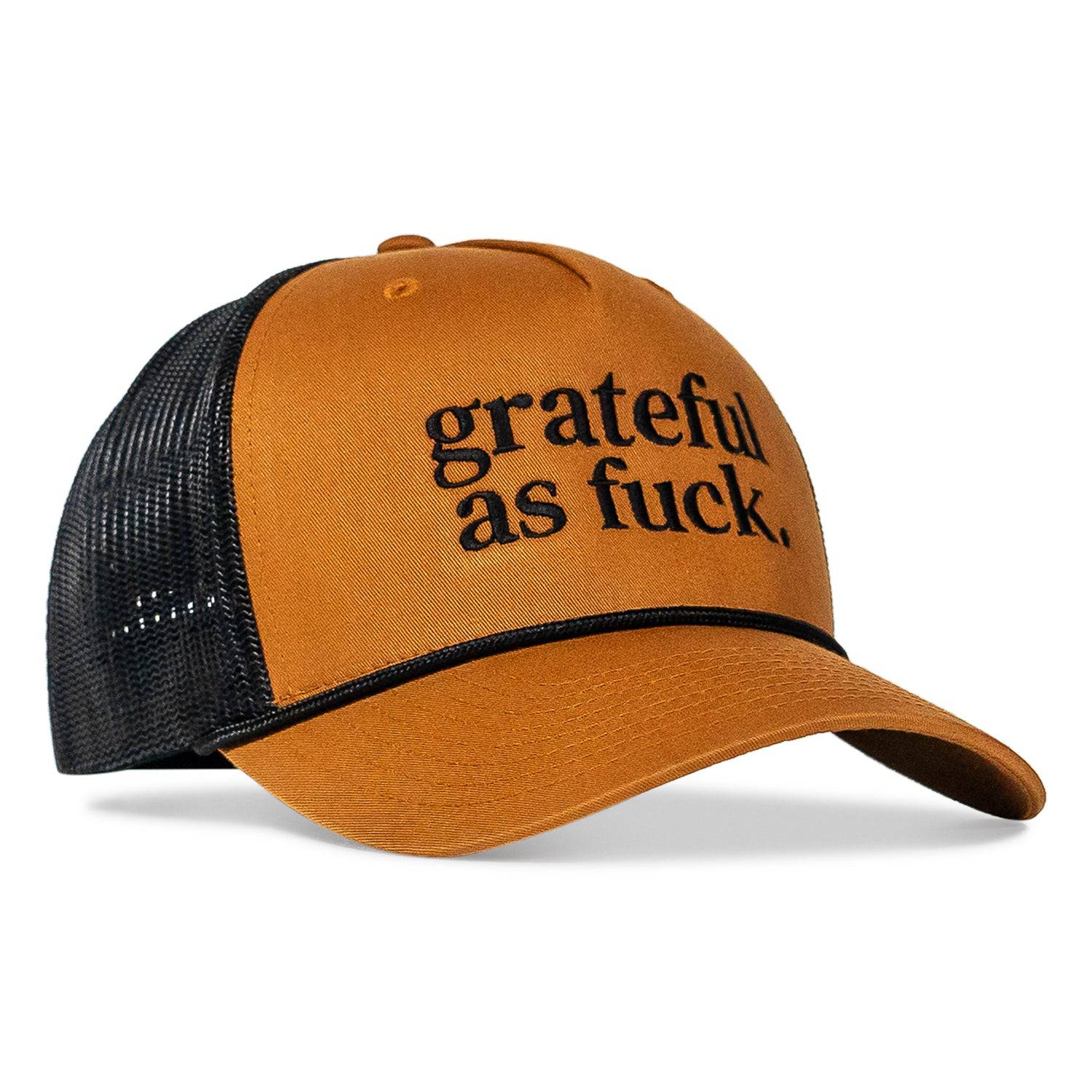 Grateful As Fuck Rope Snapback Hat - Combat Iron Apparel Co.