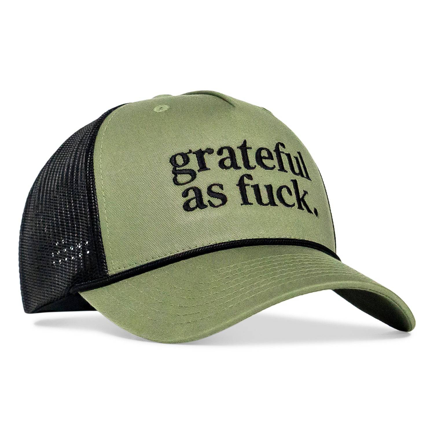 Grateful As Fuck Rope Snapback Hat - Combat Iron Apparel Co.