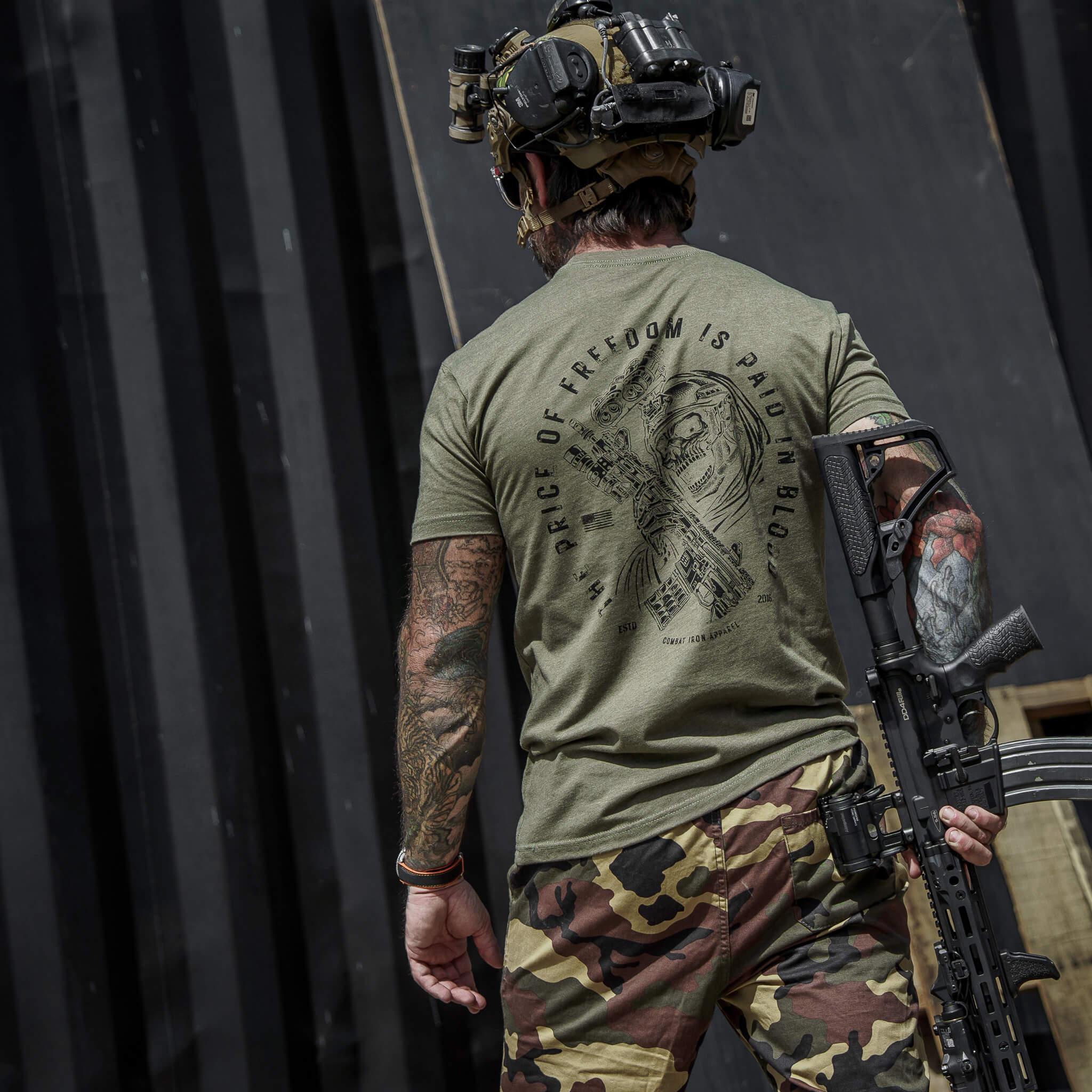 The Price Of Freedom Men's T-Shirt - Combat Iron Apparel Co.