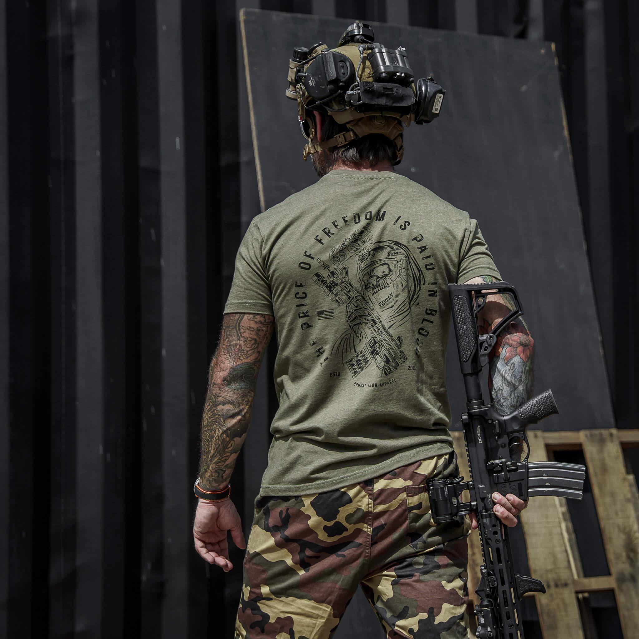 The Price Of Freedom Men's T-Shirt - Combat Iron Apparel Co.