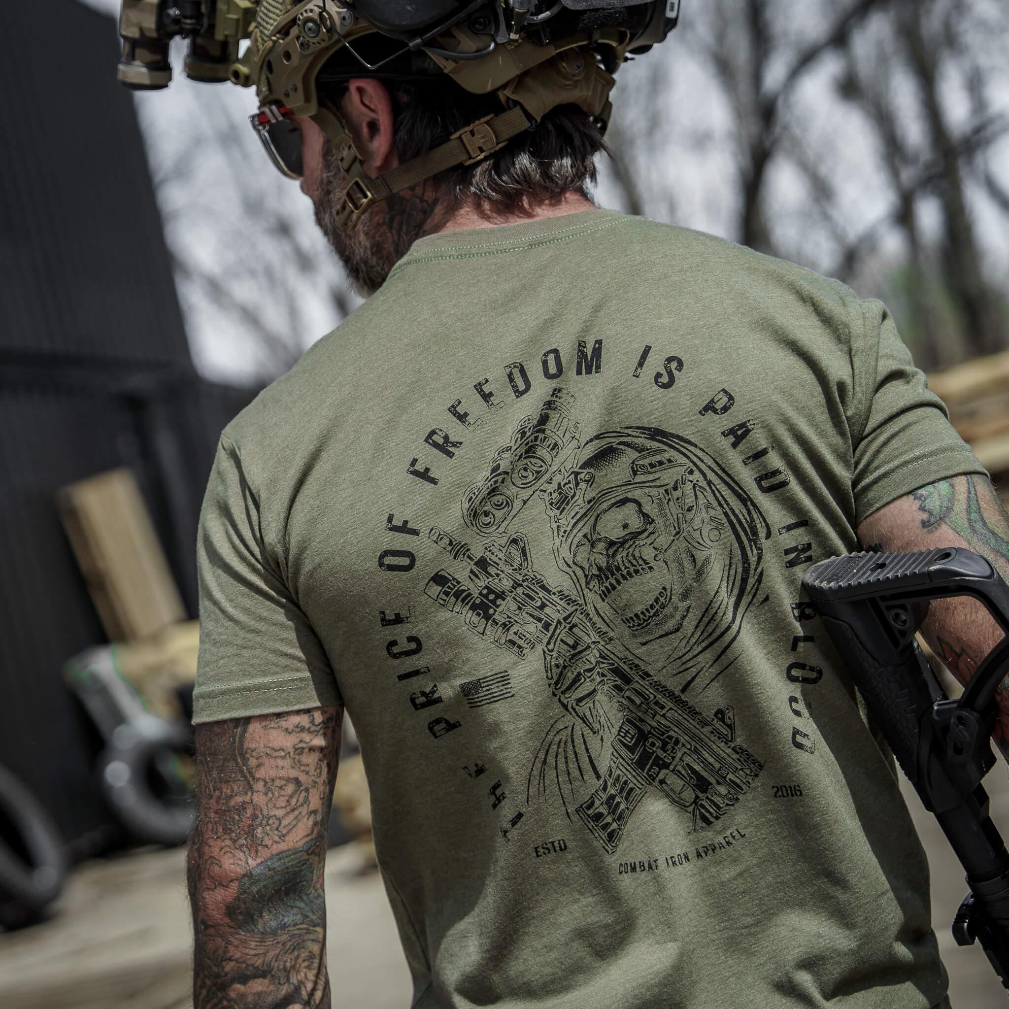 The Price Of Freedom Men's T-Shirt - Combat Iron Apparel Co.