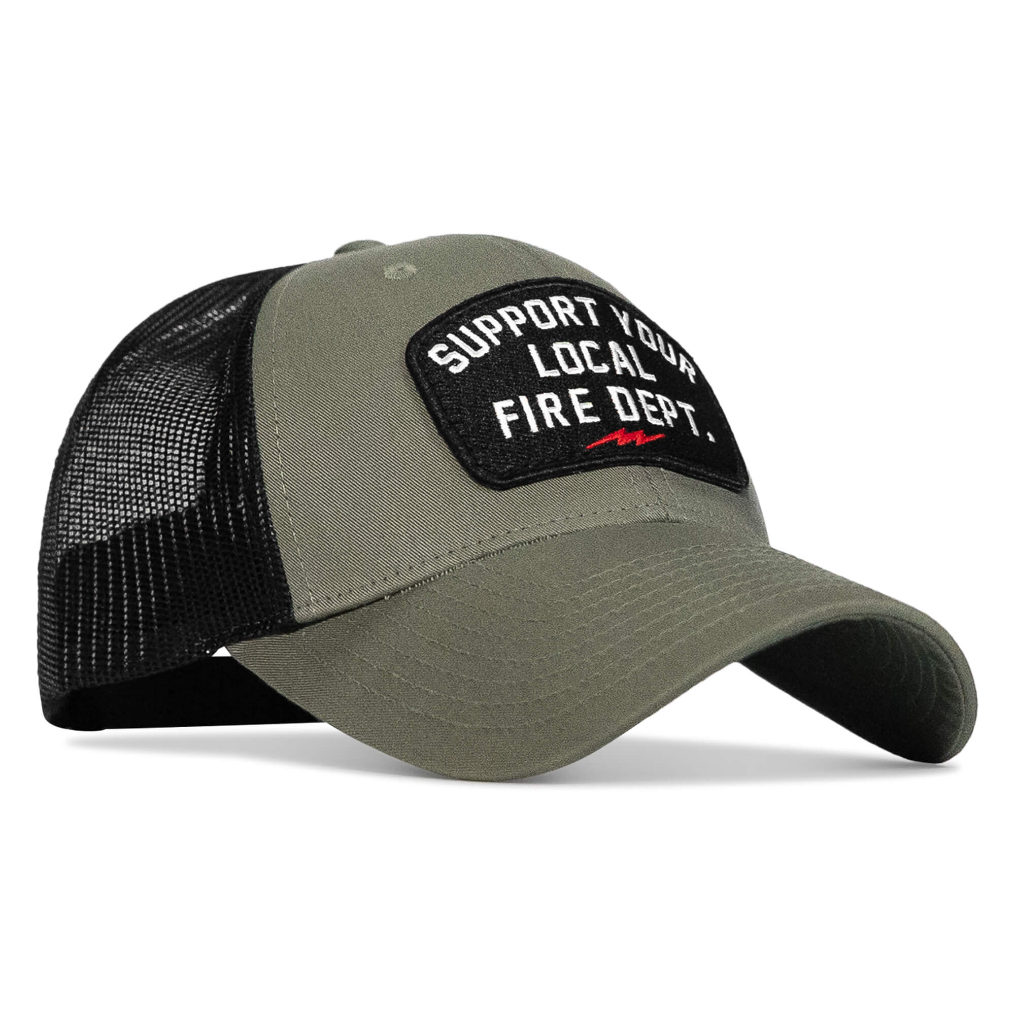 Support Your Local Fire Dept. Patch Snapback Hat - Combat Iron Apparel Co.