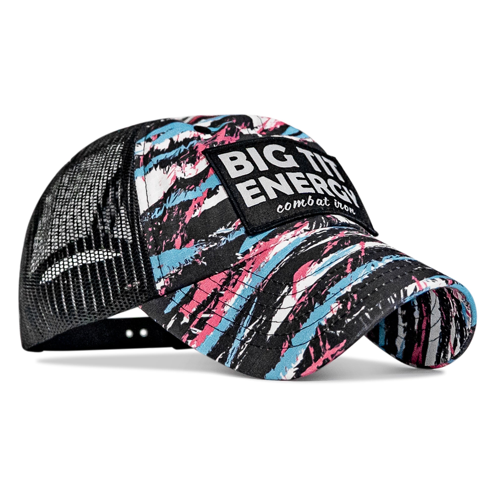 Big Tit Energy Patch Ripstop Mesh Snapback Hat - Combat Iron Apparel Co.