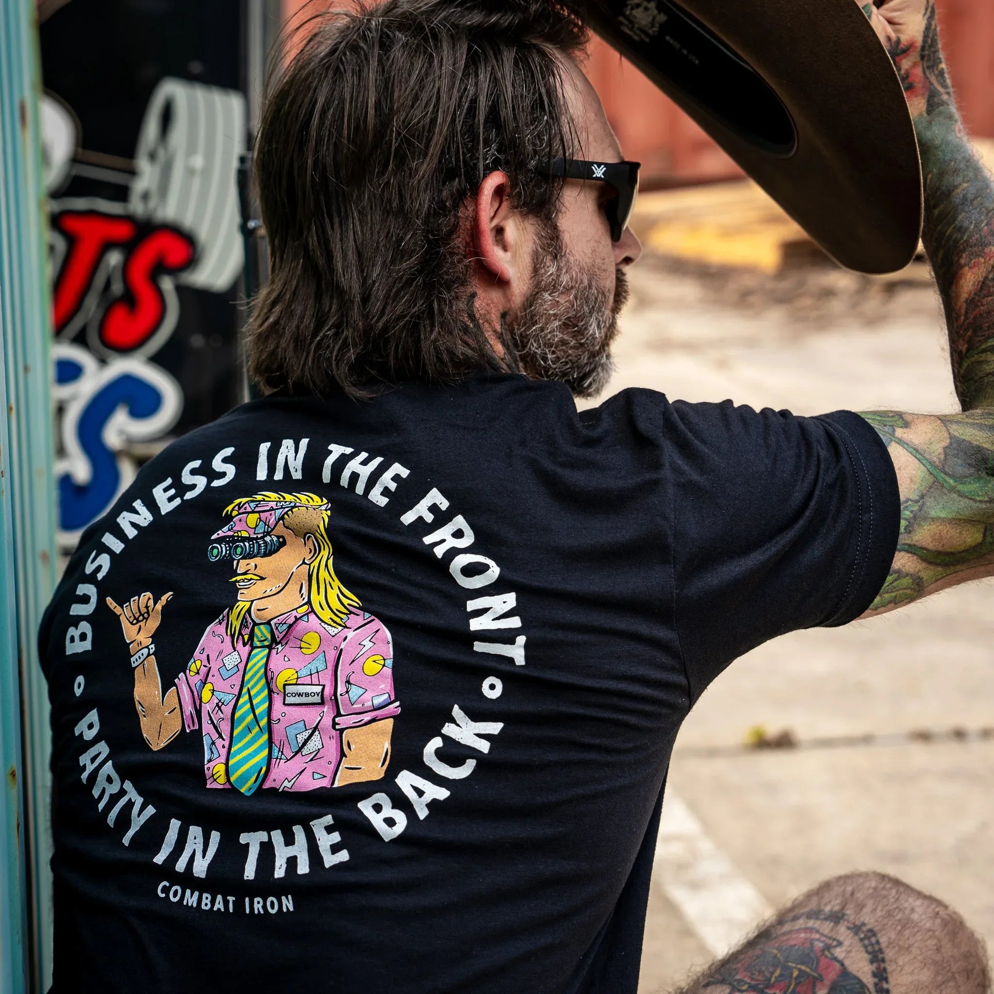 Business In The Front. Party In The Back. Party Men's T-Shirt - Combat Iron Apparel Co.