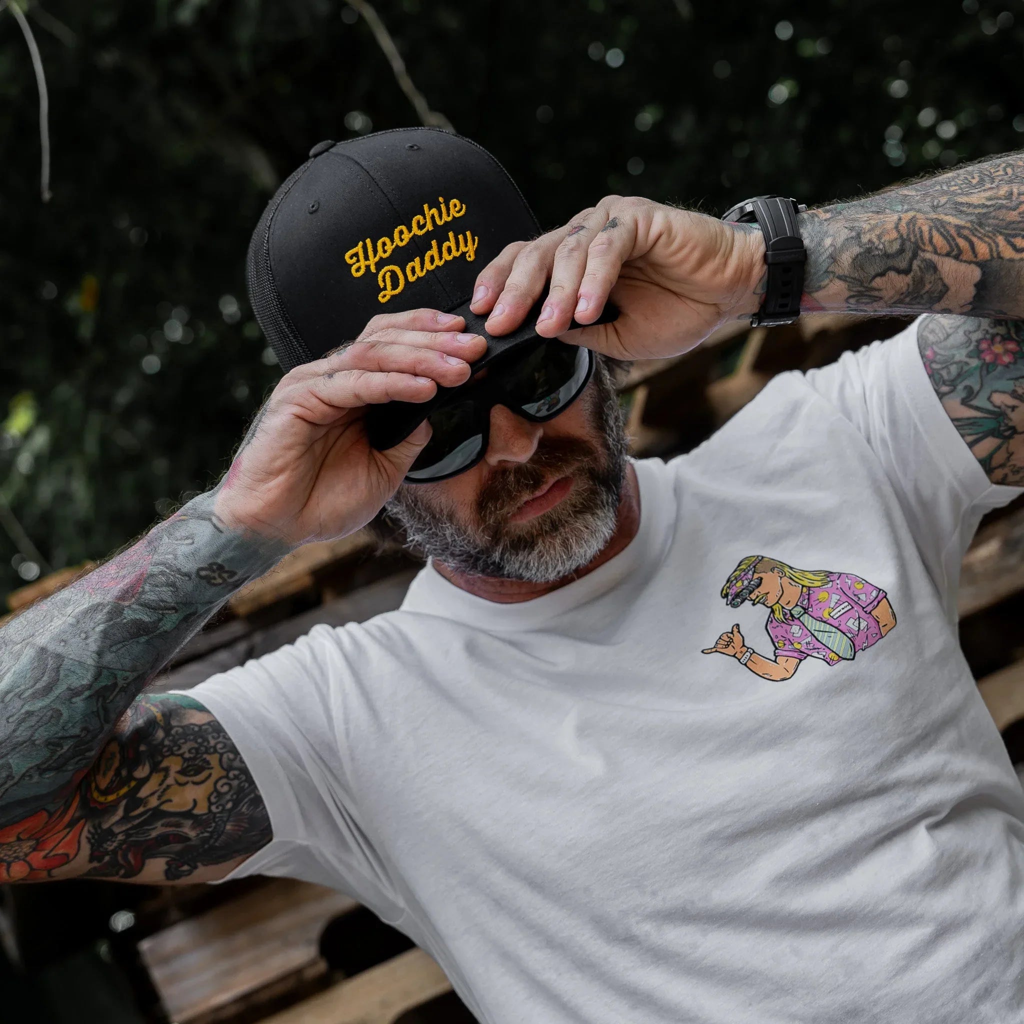 Hoochie Daddy Script Snapback Hat - Combat Iron Apparel Co.
