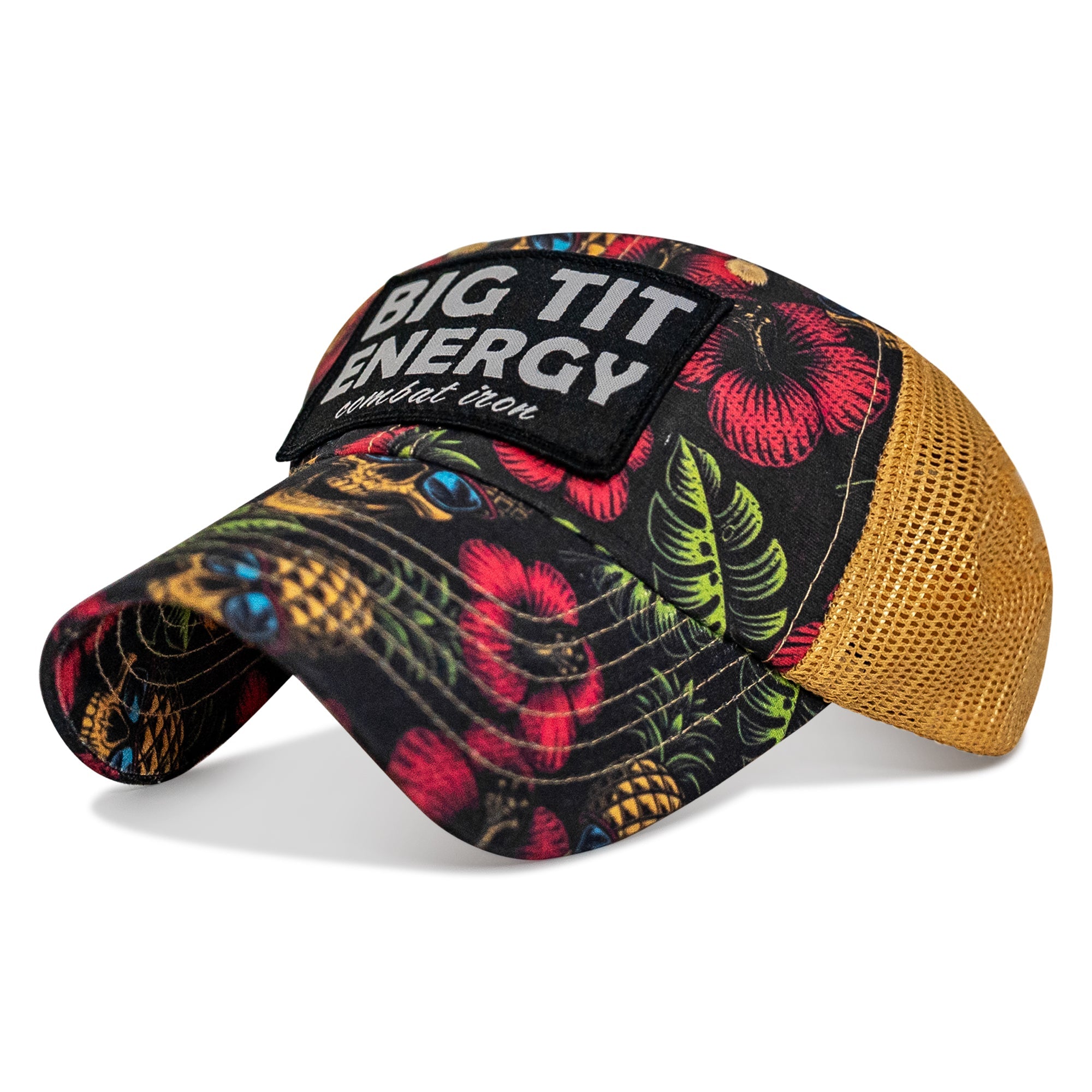 Big Tit Energy Patch Ripstop Mesh Snapback Hat - Combat Iron Apparel Co.