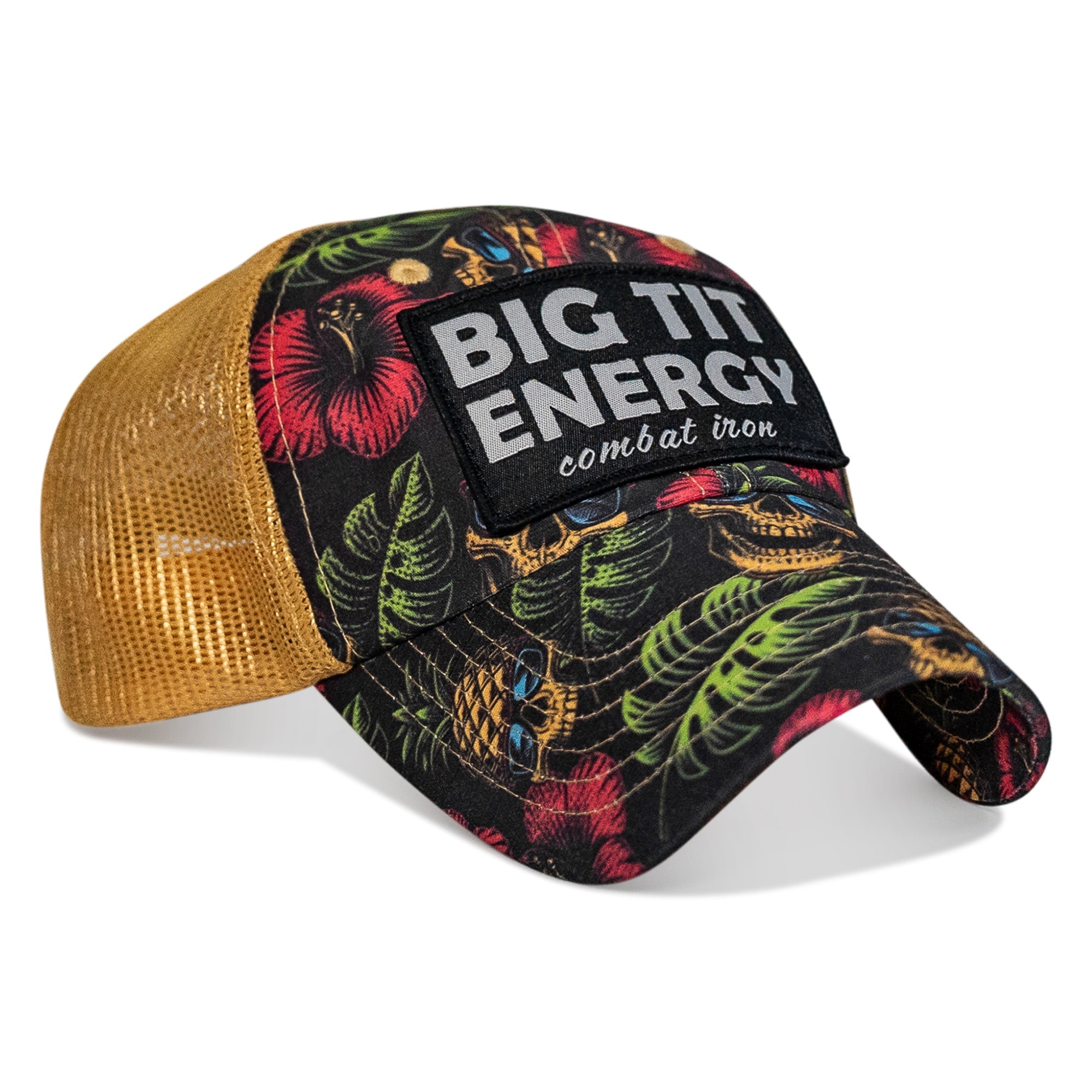 Big Tit Energy Patch Ripstop Mesh Snapback Hat - Combat Iron Apparel Co.