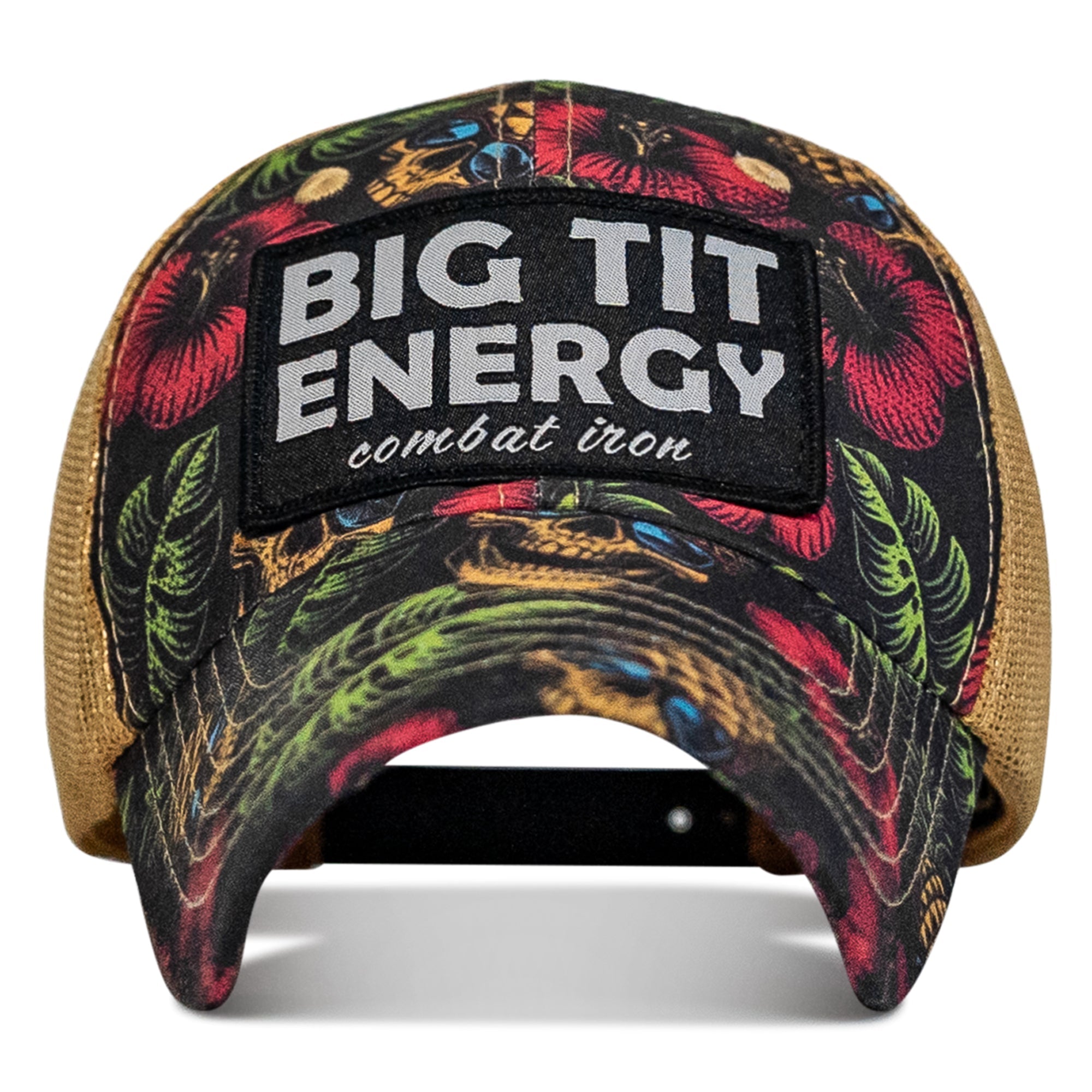Big Tit Energy Patch Ripstop Mesh Snapback Hat - Combat Iron Apparel Co.