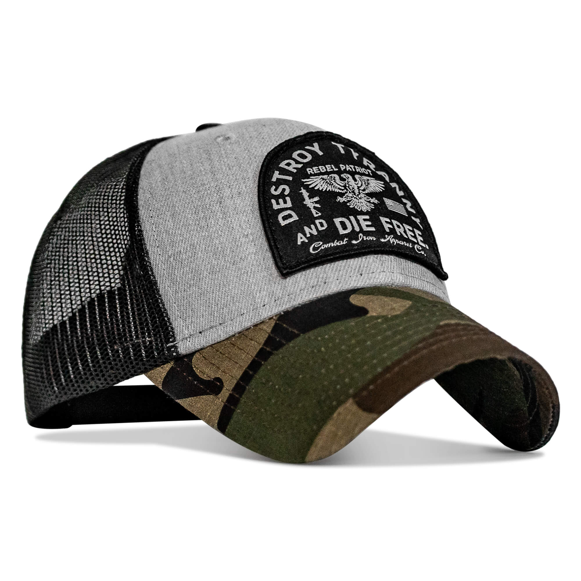 Destroy Tyranny and Die Free Patch Snapback - Combat Iron Apparel Co.