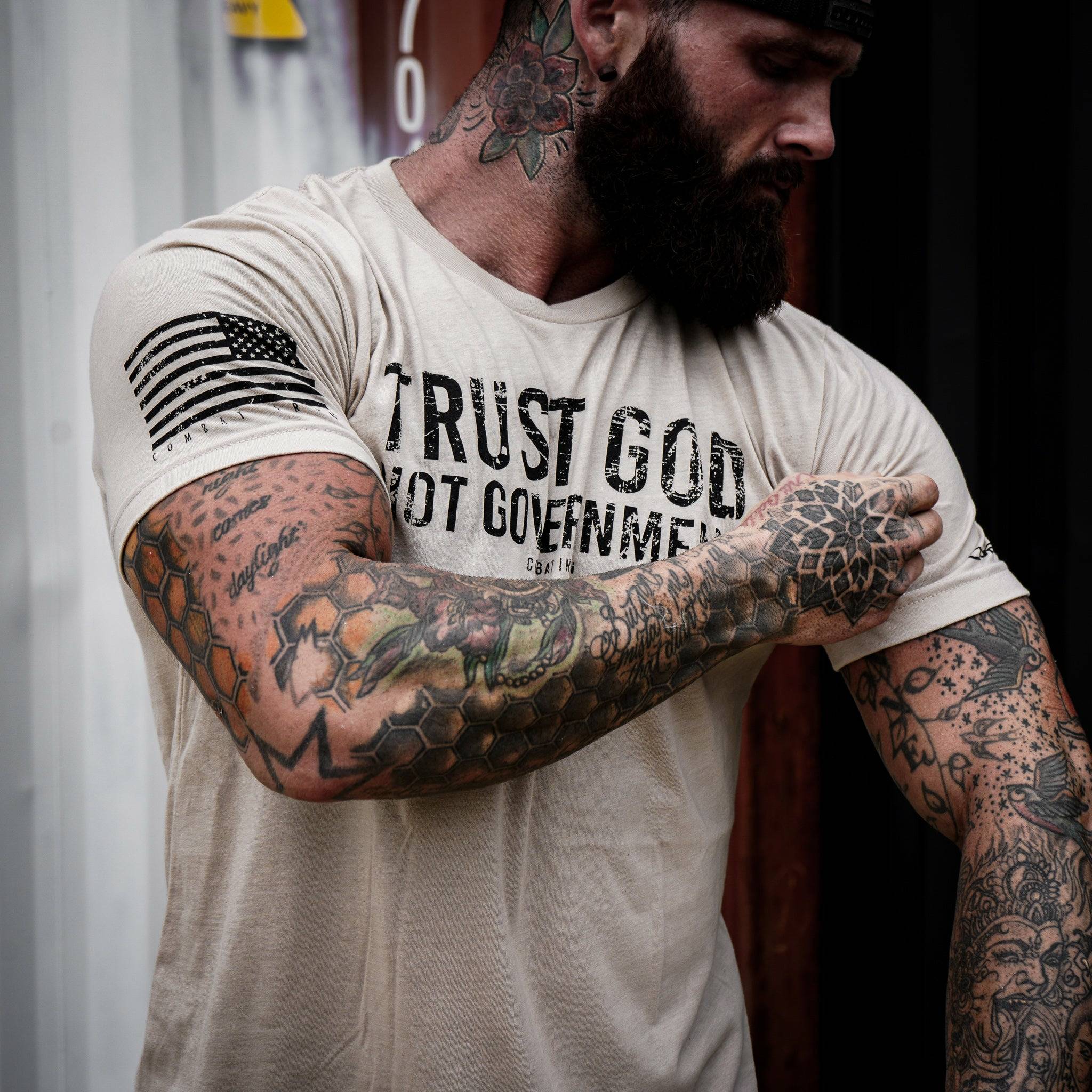Trust God. Not Government. Men's T-Shirt - Combat Iron Apparel Co.