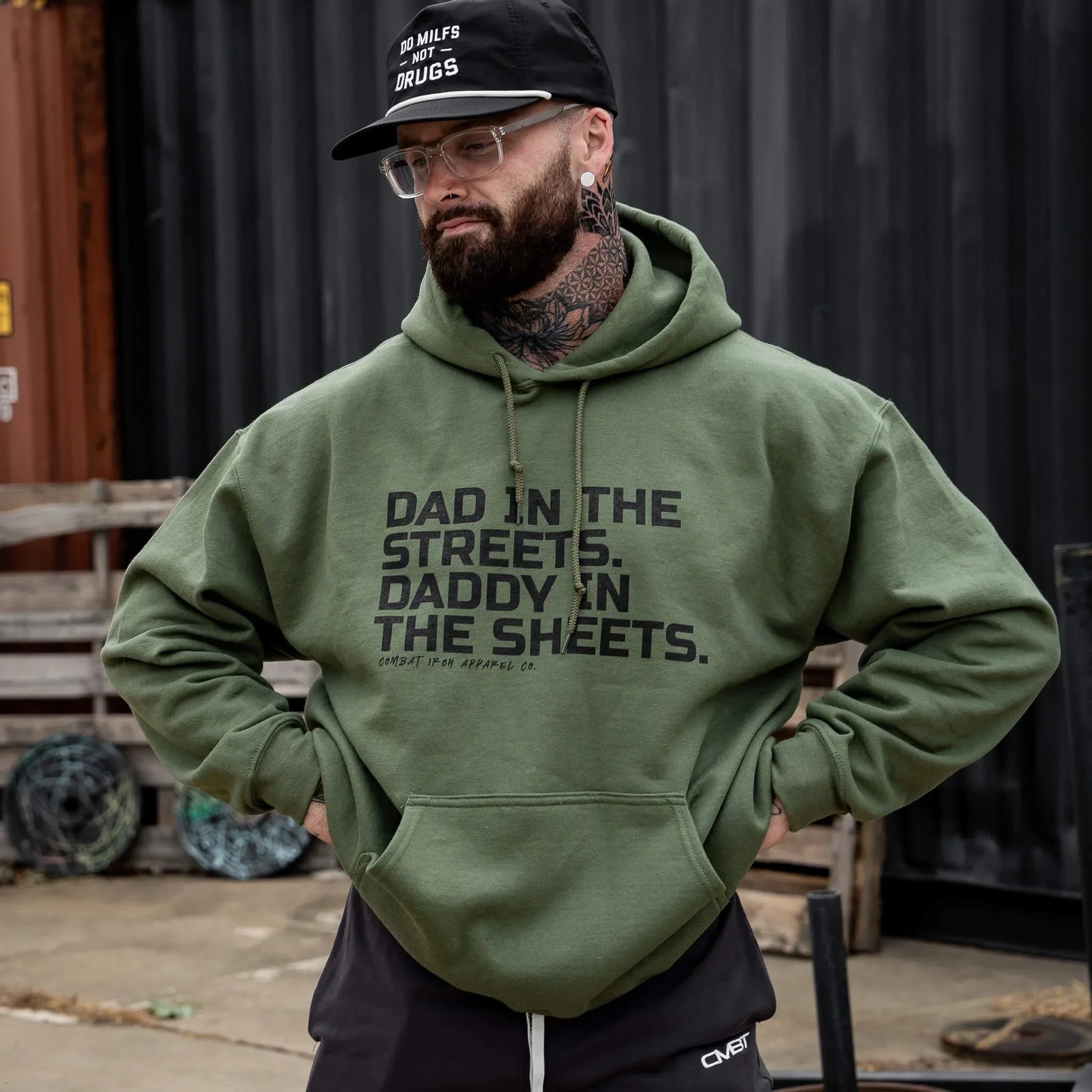 Dad In The Streets. Daddy In The Sheets. Men's Hoodie - Combat Iron Apparel Co.