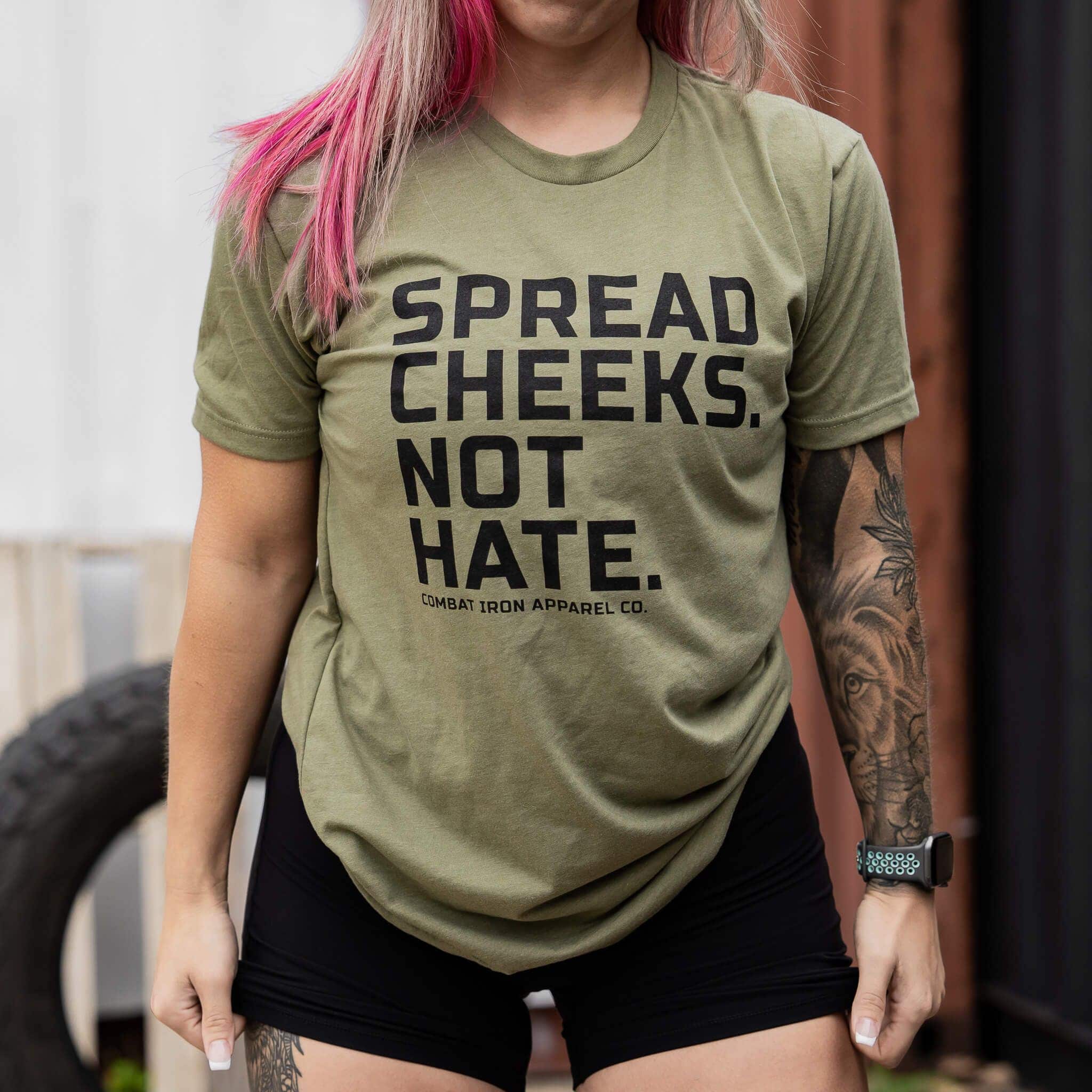 Spread Cheeks. Not Hate. Men's T-Shirt - Combat Iron Apparel Co.