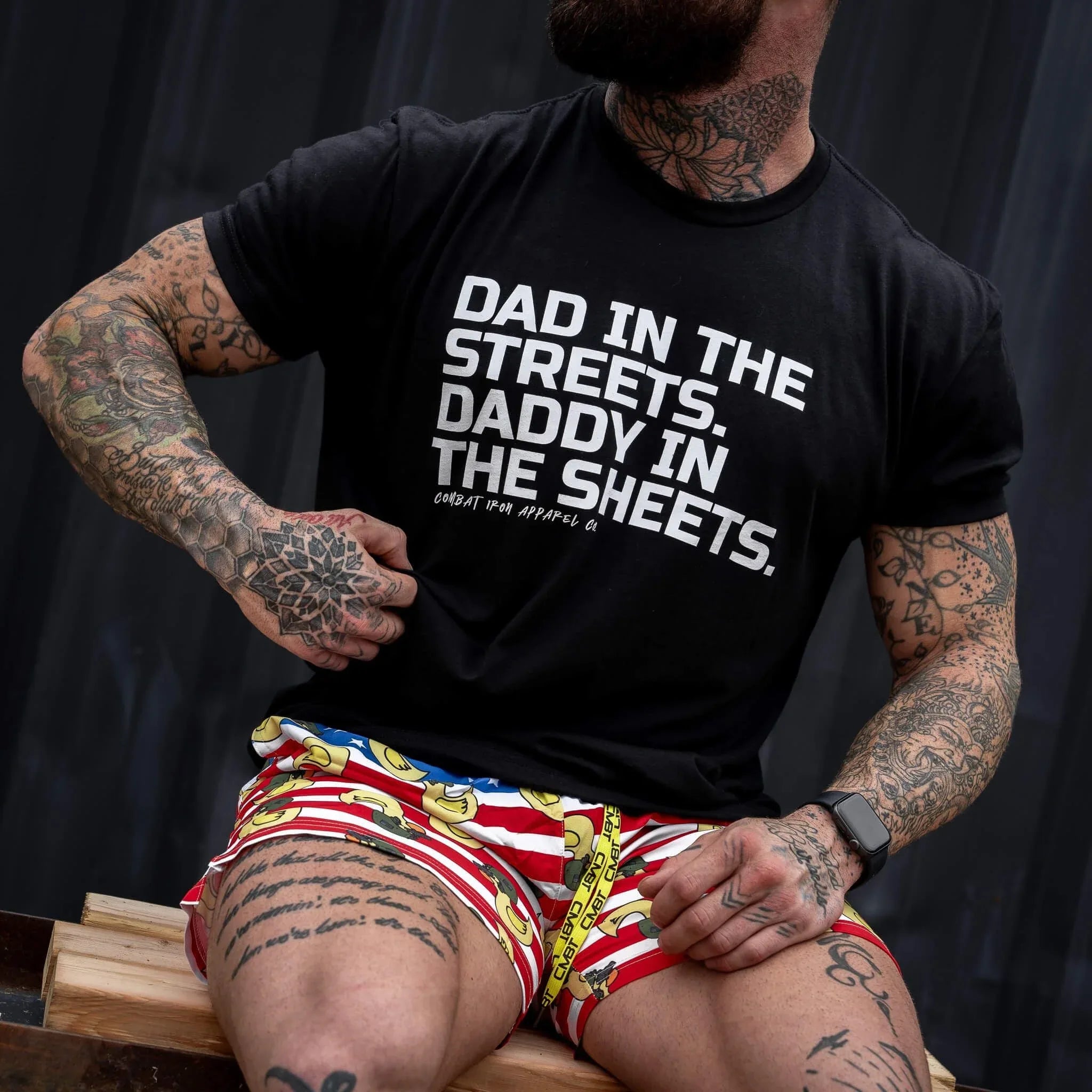 Dad in the Streets. Daddy In the Sheets. Men's T-Shirt - Combat Iron Apparel Co.