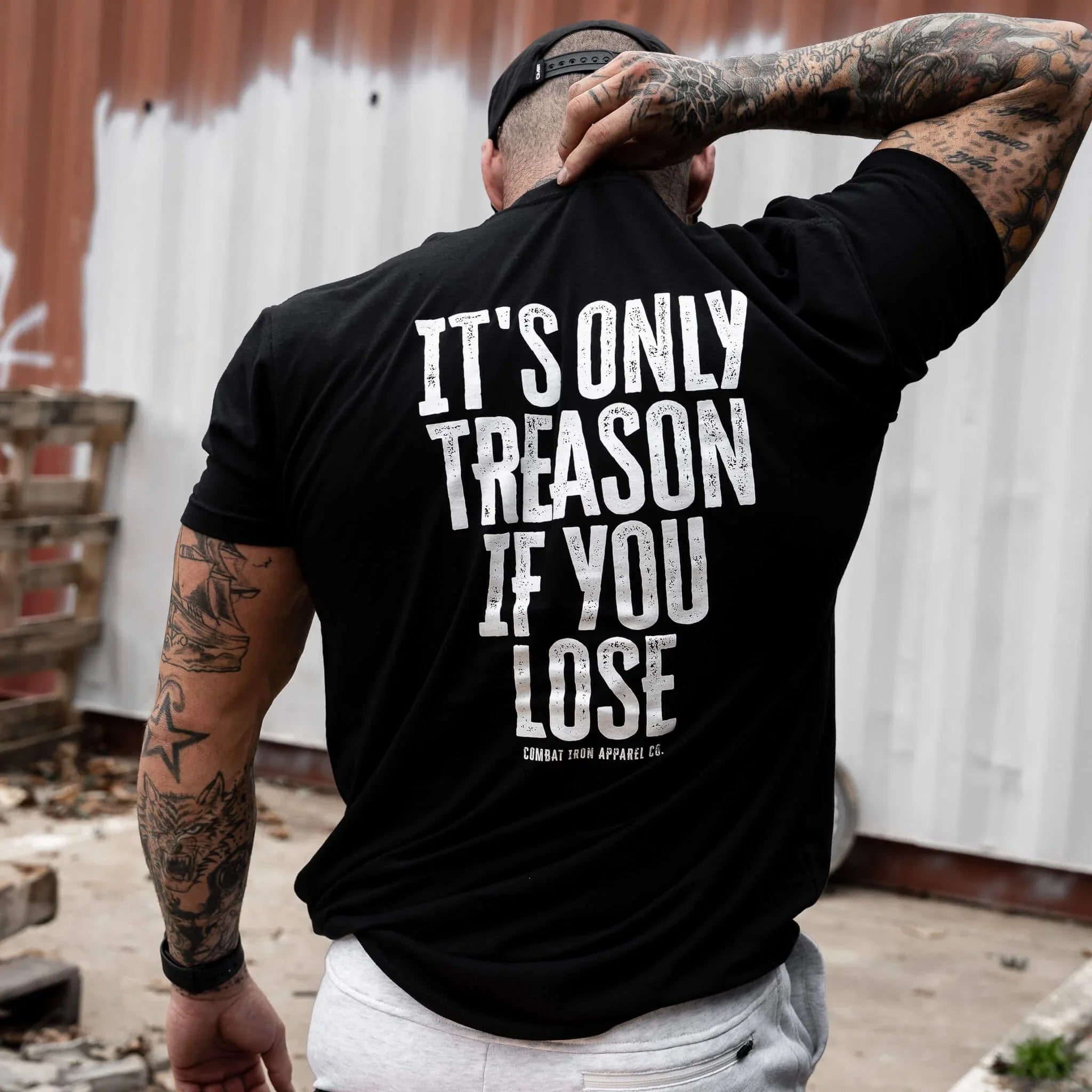 IT'S ONLY TREASON IF YOU LOSE MEN'S T-SHIRT - Combat Iron Apparel Co.