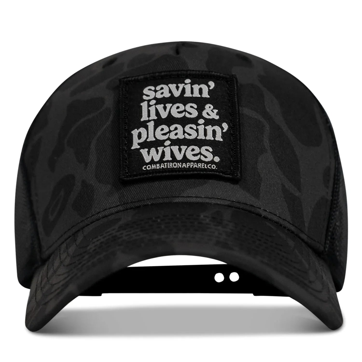 Savin' Lives & Pleasin' Wives Patch SnapBack Hat - Combat Iron Apparel Co.