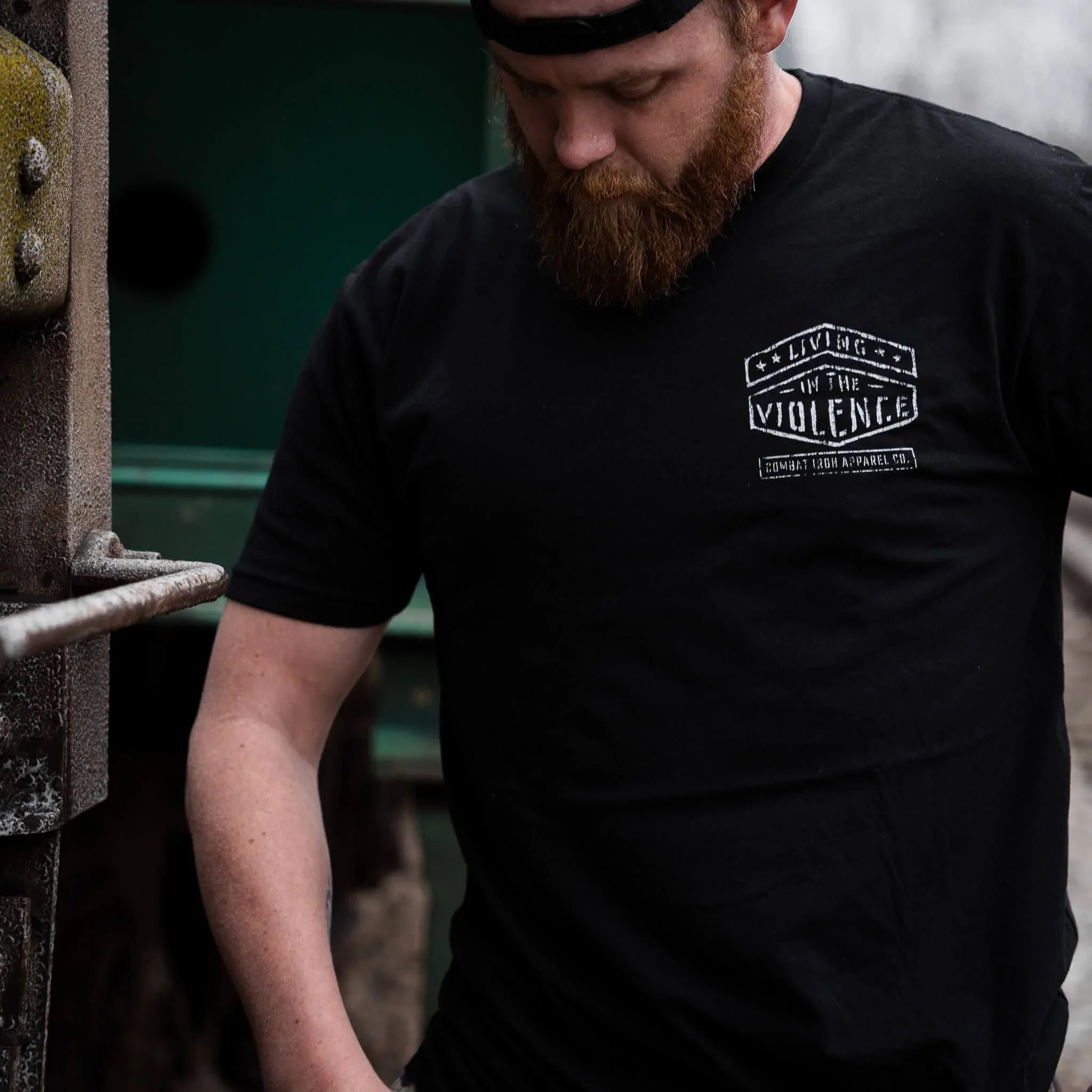 LIVING IN THE VIOLENCE MEN’S T-SHIRT - Combat Iron Apparel Co.