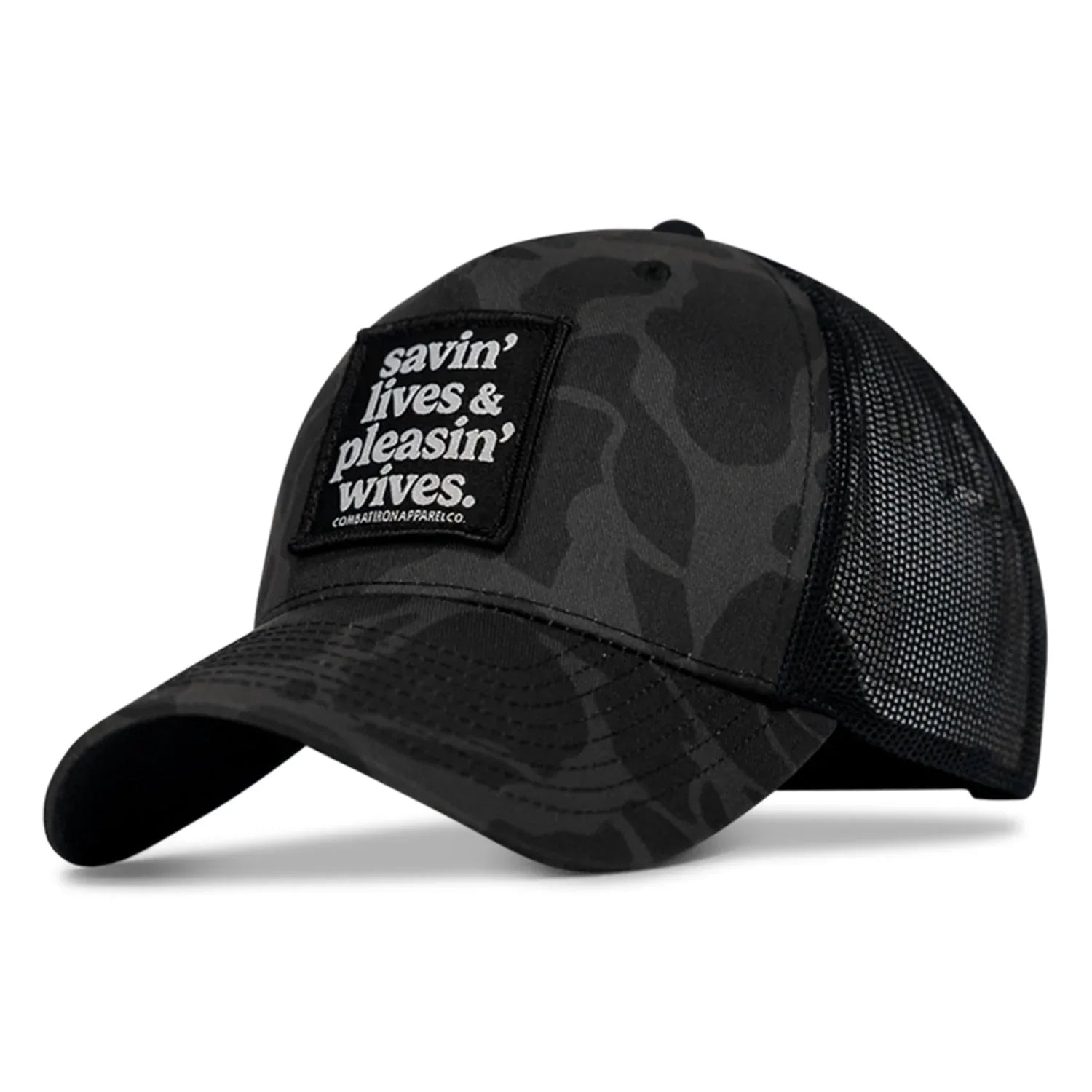 Savin' Lives & Pleasin' Wives Patch SnapBack Hat - Combat Iron Apparel Co.