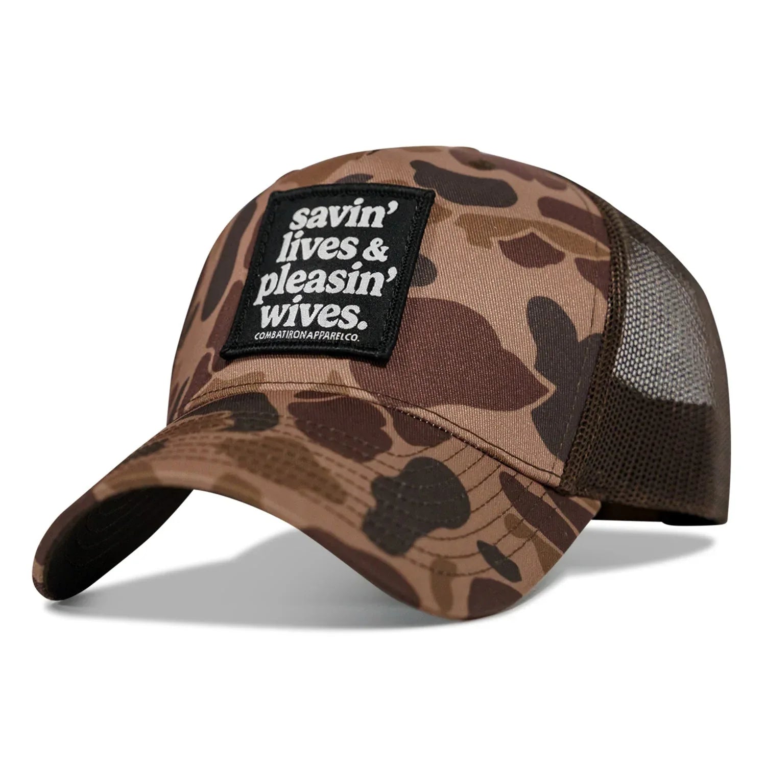 Savin' Lives & Pleasin' Wives Patch SnapBack Hat - Combat Iron Apparel Co.