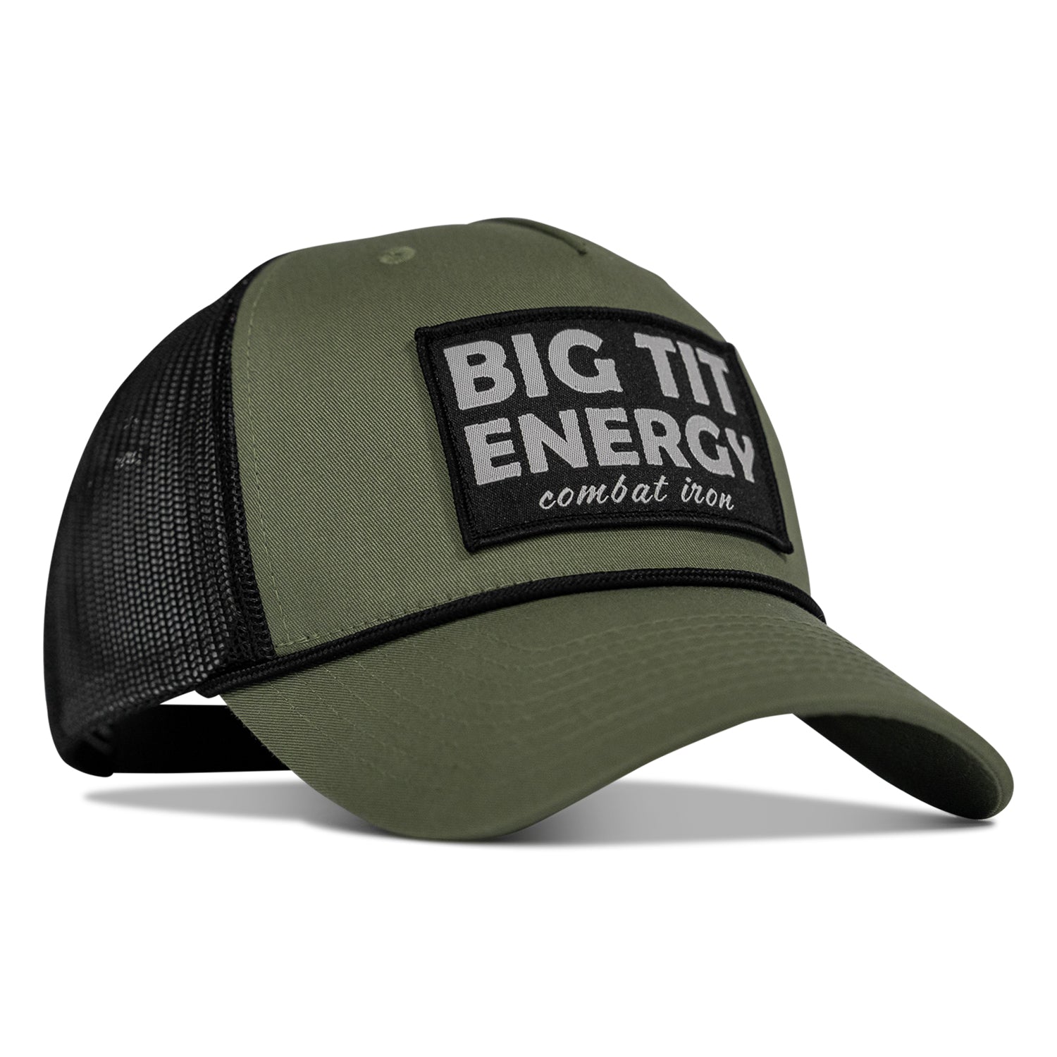 Big Tit Energy Patch Rope Snapback Hat - Combat Iron Apparel Co.